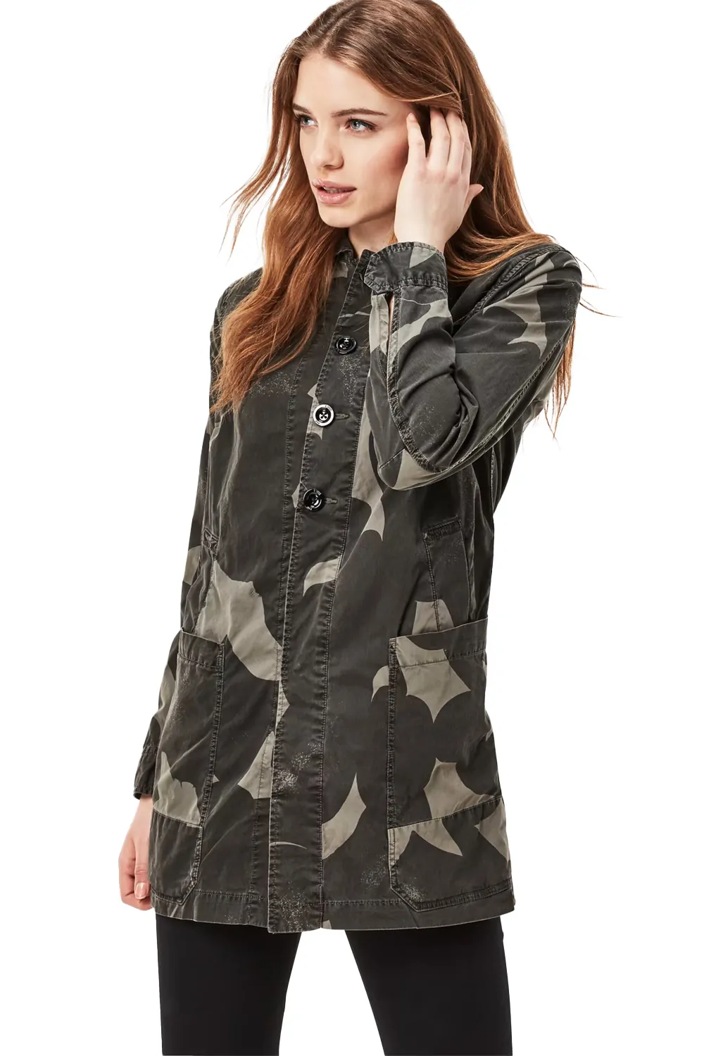 Дамско преходно палто G-Star RAW Bronson Utility Overcoat 6721277 16113-29  Vintage Battle Twill  Памук  L  Сив Зелен