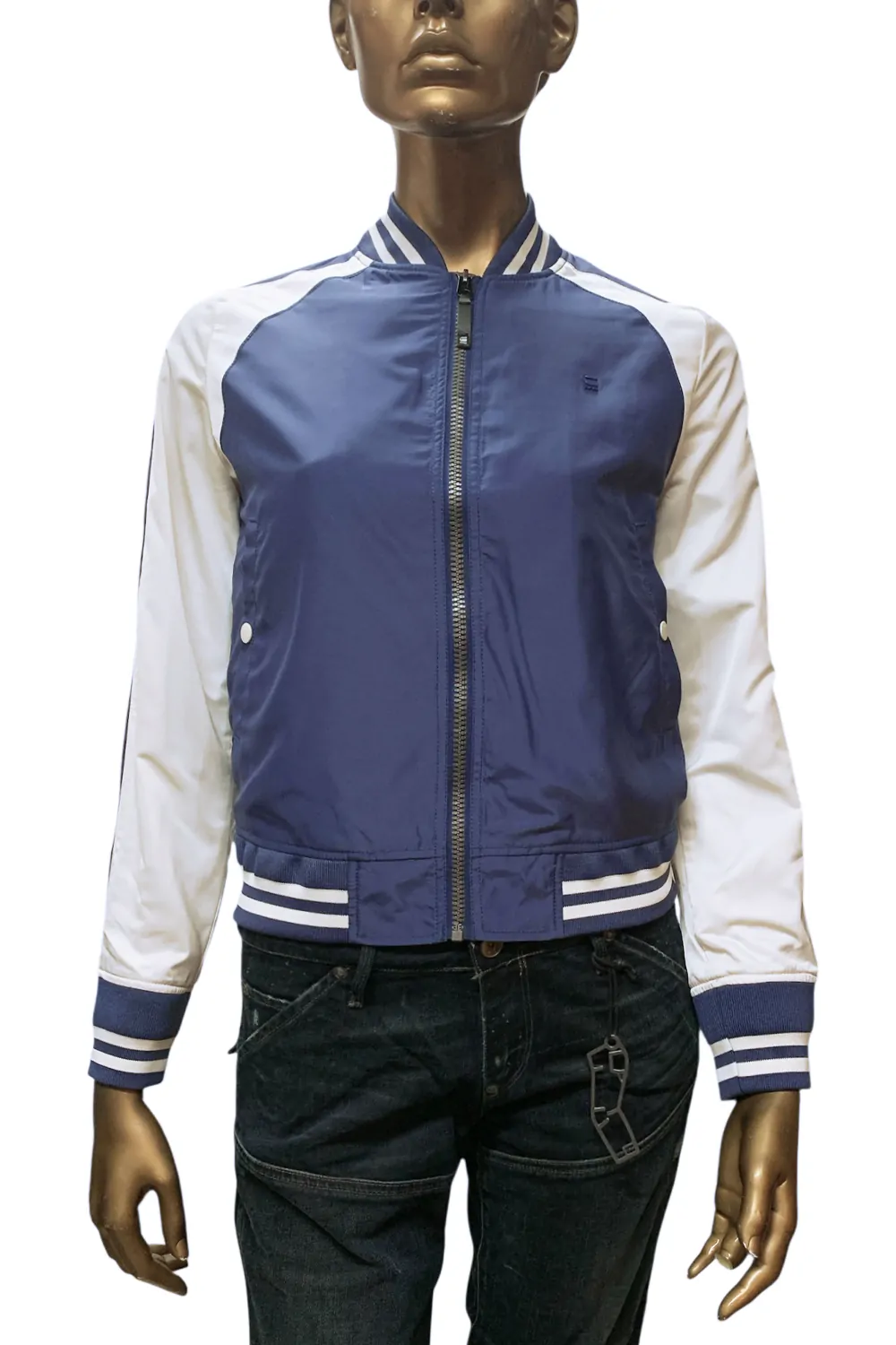 Дамско преходно яке G-Star RAW Aurum Short Slim Bomber 7460009 16113-29  Zuna Sateen  Vinca Blue  S  Тъмносин