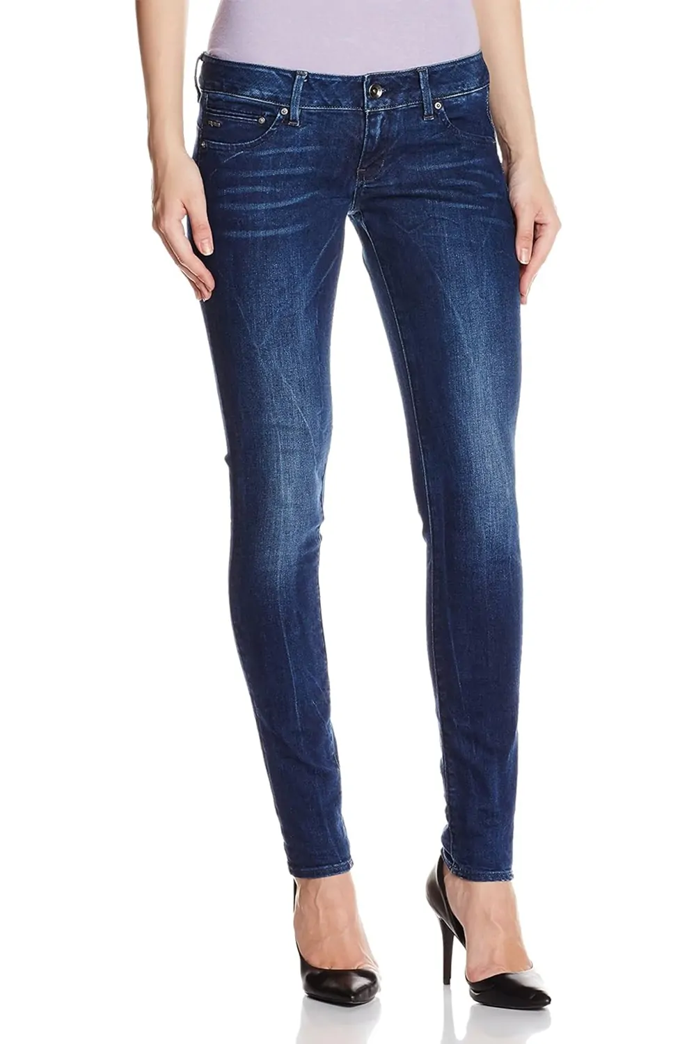 Дамски дънки G-Star RAW Midge Zip Low Super Skinny 9573707 16113-12  Brantley Stretch  Памук  W30-L36  Син