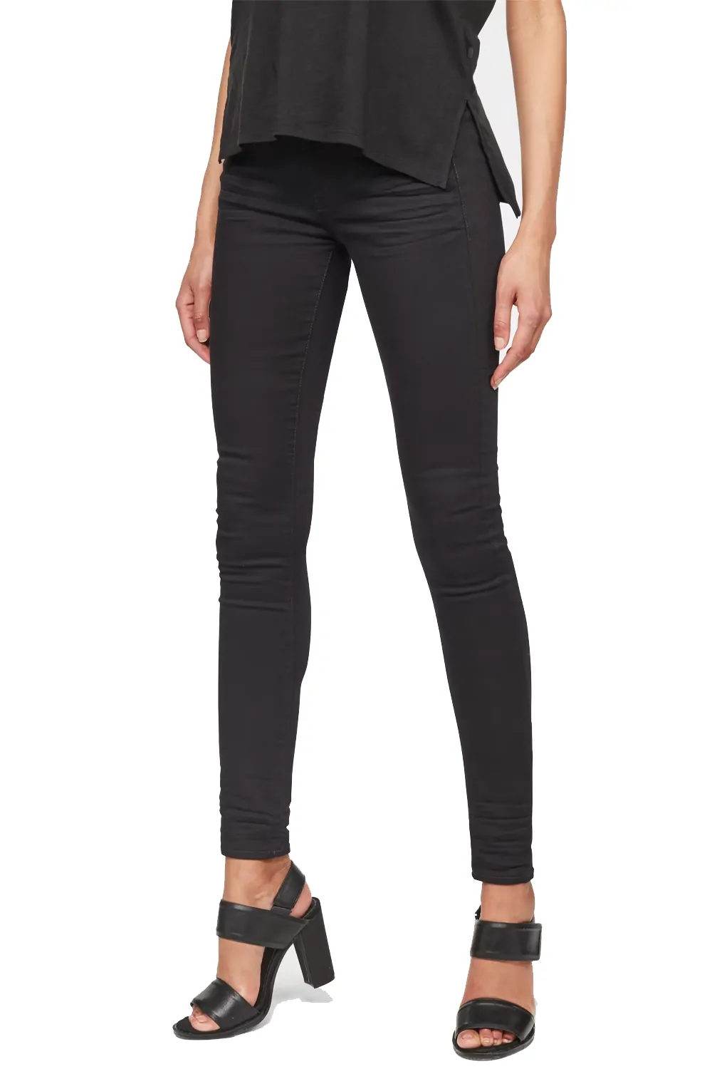 Дамски дънки G-Star RAW Midge Zip Mid Skinny 7174423 16113-12  Ita Grey Superstretch Rinsed  Памук  W27-L30  Сив