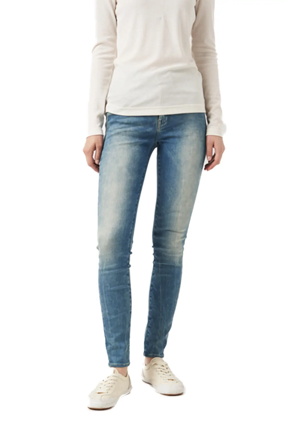 Дамски дънки G-Star RAW Midge Zip Ultra High Super Skinny Blade Superstretch 2779980 16113-12  Памук  W32-L32  Medium 3D aged  Светлосинн