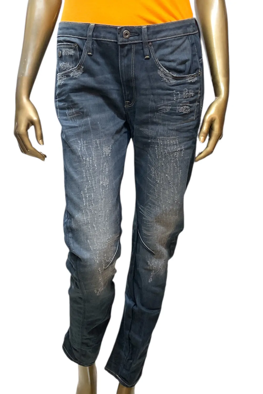 Дамски дънки G‑Star RAW ARC 3D Low Boyfriend 8412557 16113-31  Ниска талия  Стеснен крачол  W27‑L32  Син