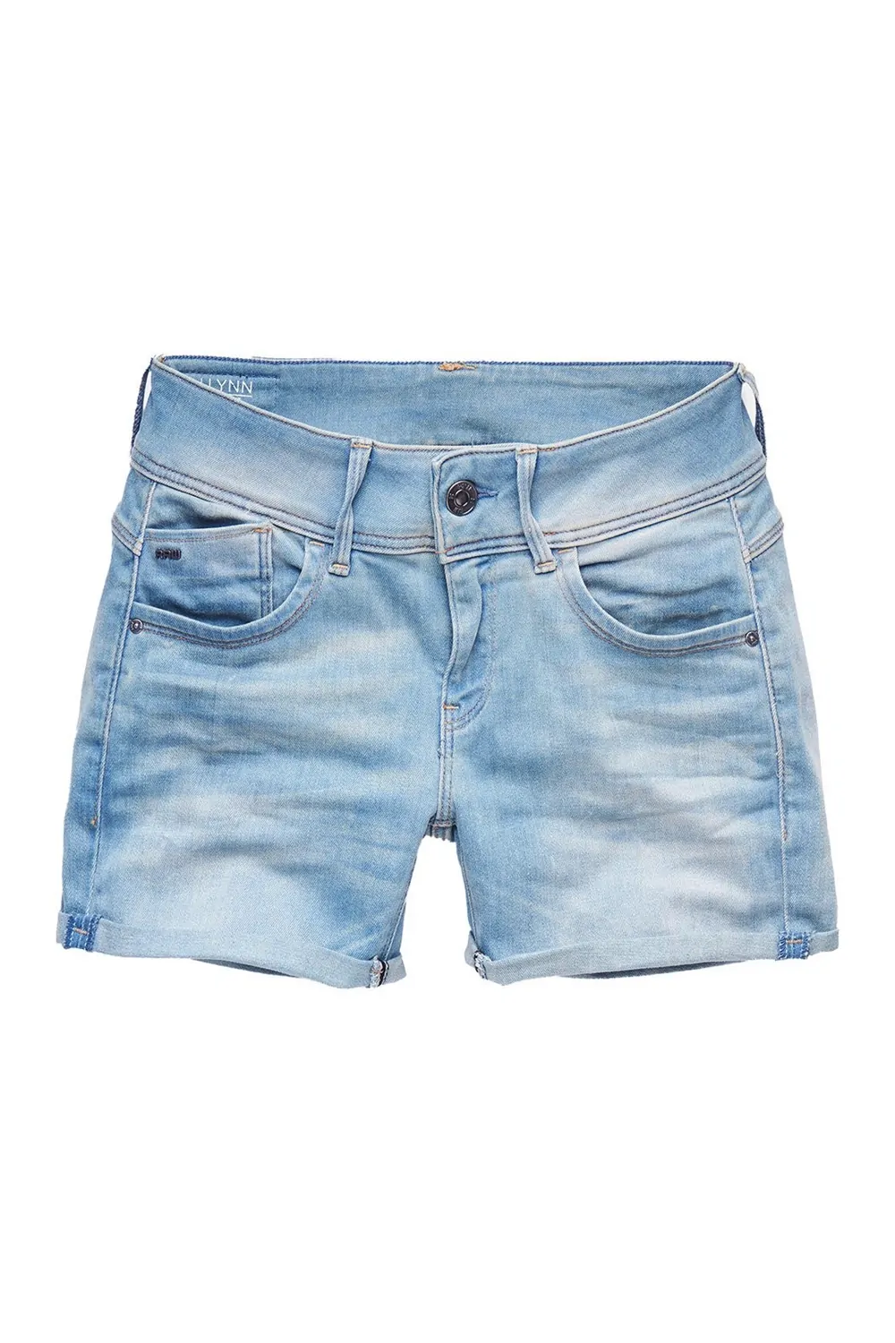 Дамски къси панталони G-Star RAW Lynn Mid Skinny 7250505  Mauro Superstretch  Памук  Светлосин