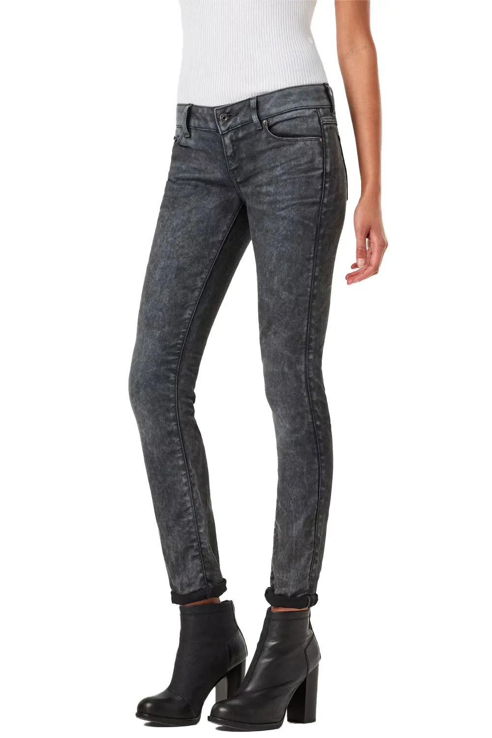 Дамски дънки G‑Star RAW 3301 Low Skinny  Сив