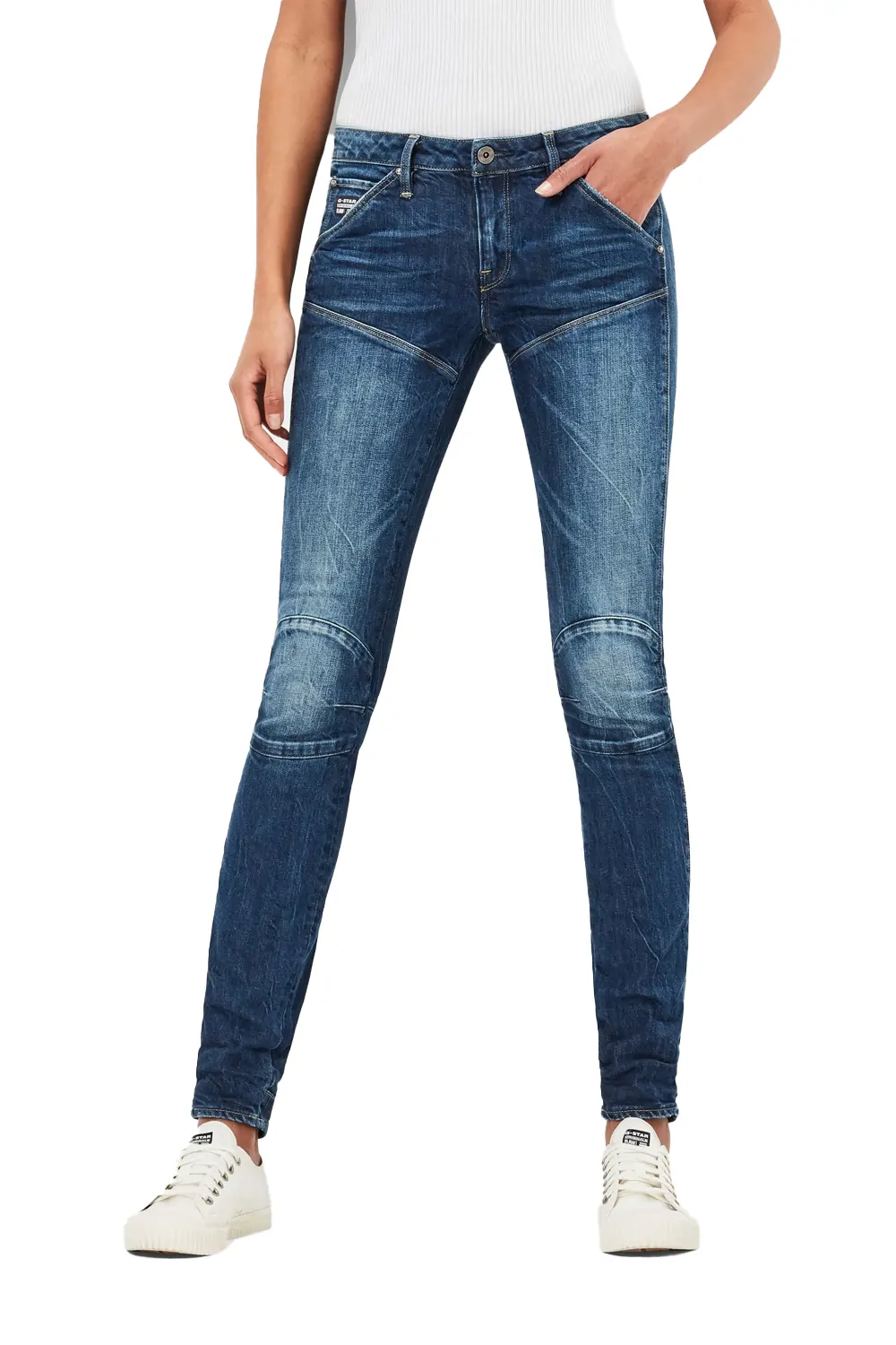 Дамски дънки G‑Star RAW 5620 Mid Skinny  Син