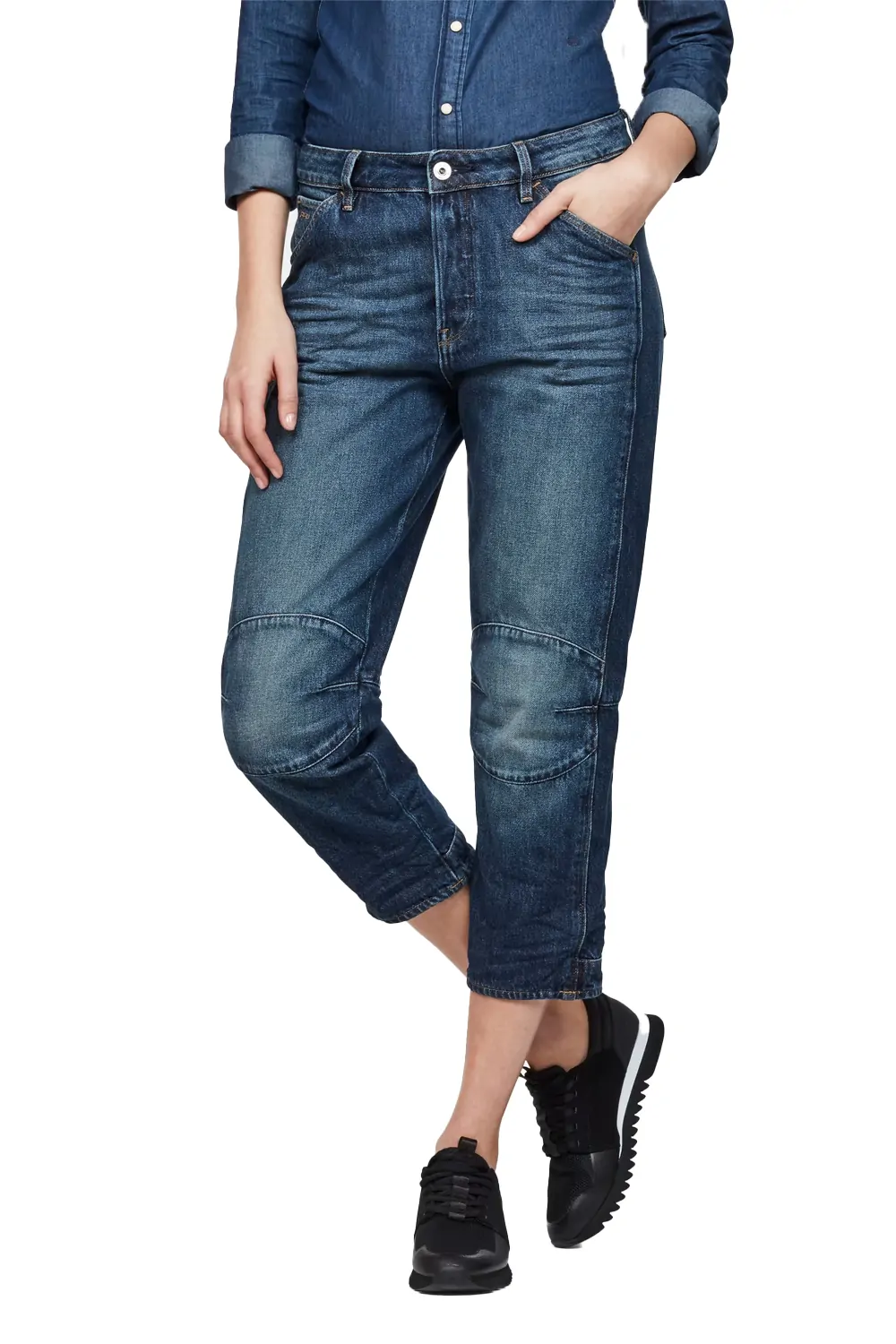 Дамски дънки G‑Star RAW 5622 3D High Boyfriend 7 8  Син
