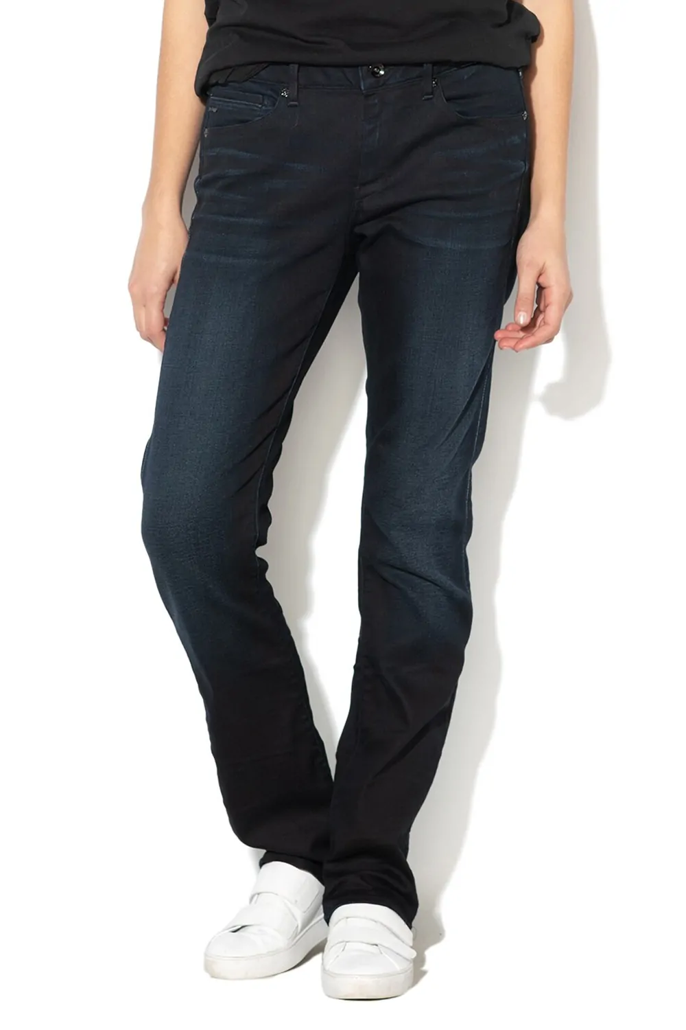 Дамски дънки G‑Star RAW Midge Mid Straight  9853043 16113‑39  Средна талия  Прав крачол  W25‑L32  Тъмносин