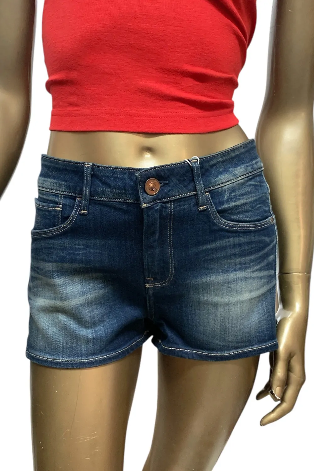 Дамски къси панталони G-Star RAW 3301 3411030 16113-38  Comfort Fulton Denim  Памук  W30  Тъмносин