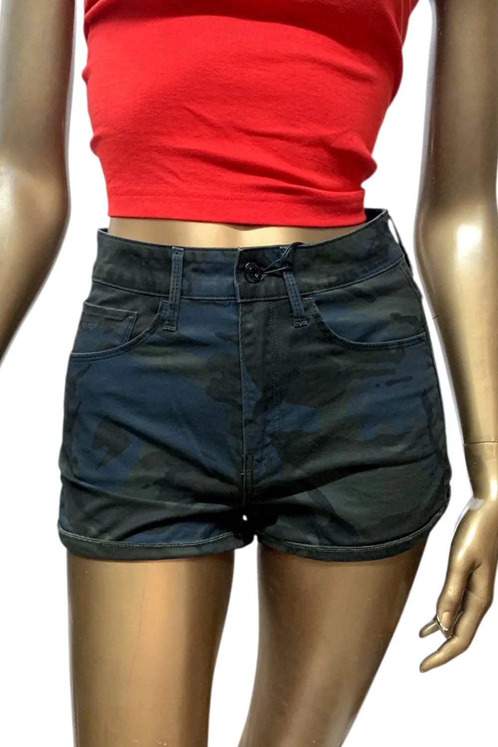 Дамски къси панталони G-Star RAW 3301 Ultra High Skinny 6516552 16113-38  Premium Micro Stretch Twill NDC  Памук  W27  Тъмносин Черен