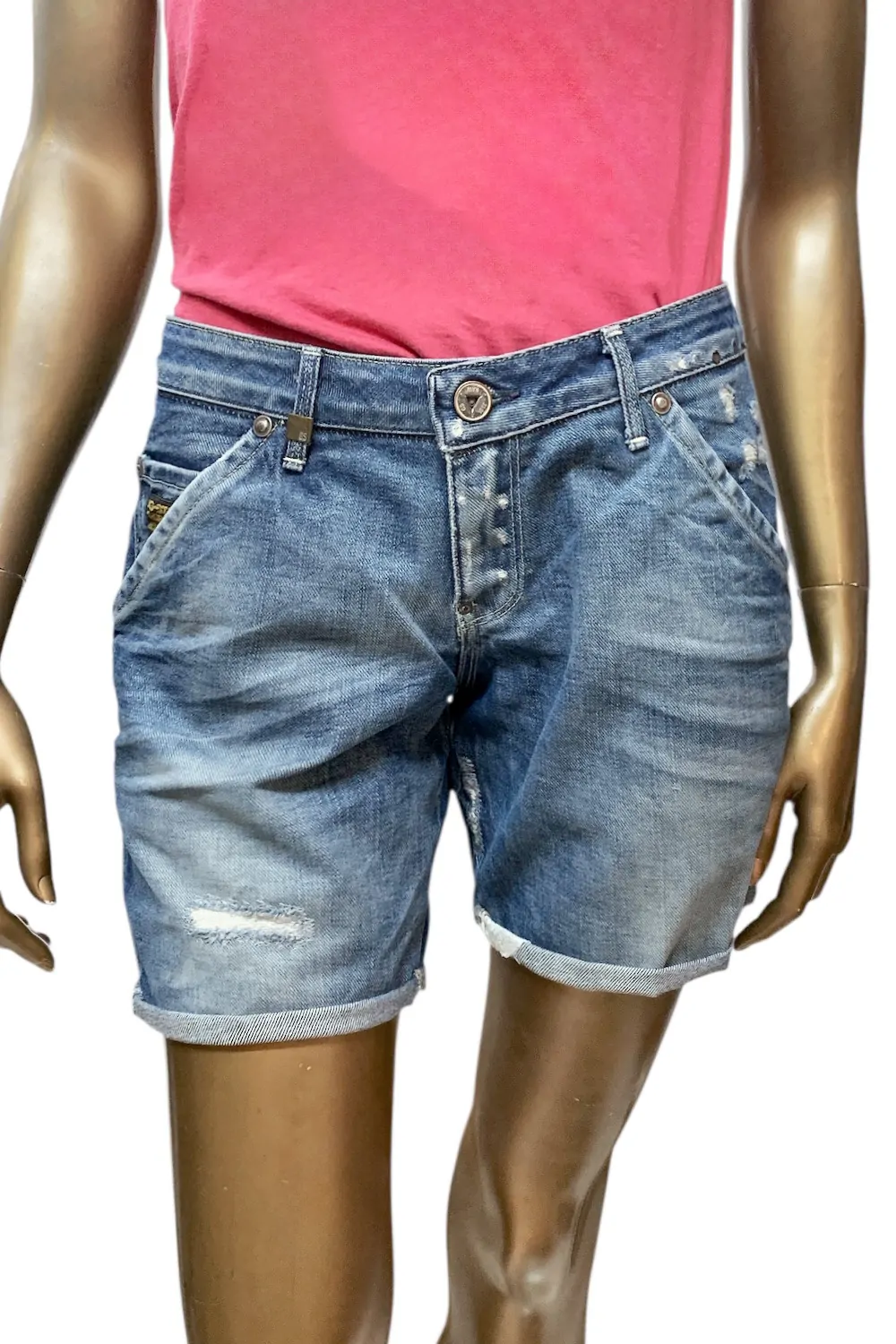 Дамски къси панталони G-Star RAW Low Boyfriend Medin 7520893 16113-35  Medin Denim  Памук  W30  Син