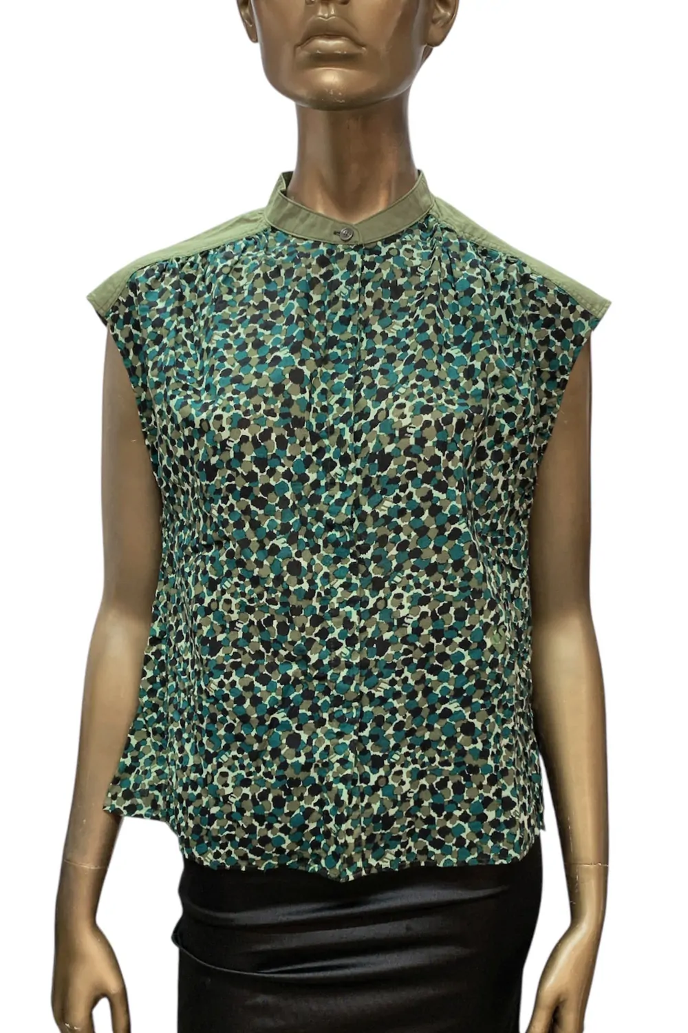 Дамска блуза G-Star RAW PARGE Shirt 7417359 16113-46  Ameri Voile Brush Camo AO  Вискоза  Памук  S  Зелен