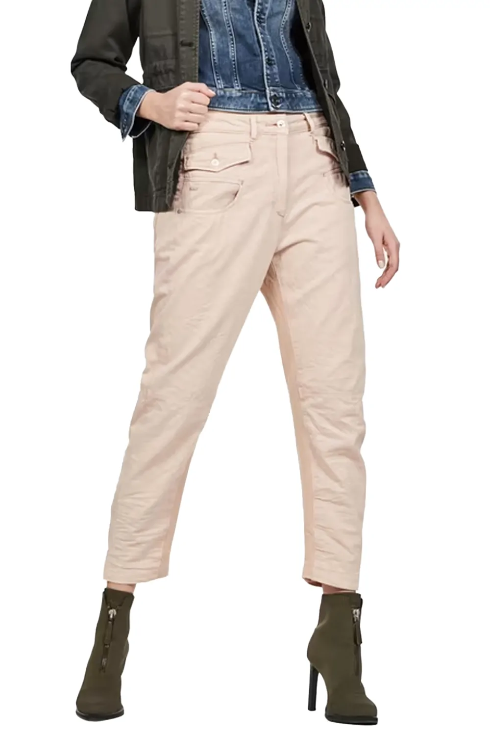 Дамски дънки G-Star RAW Army Radar Mid Boyfriend  7530928 16113-45  Средна талия  Стеснен крачол  W27-L32  Светлорозов