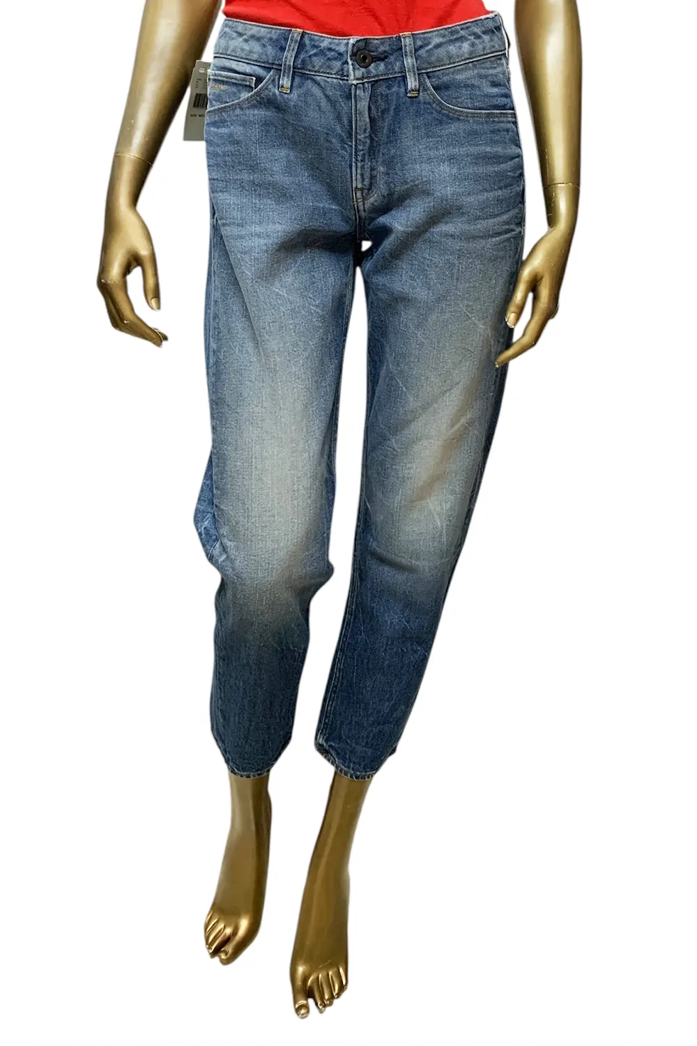 Дамски дънки G‑Star RAW 5620 Custom Mid Skinny 9616022 16113‑41  Средна талия  Стеснен крачол  W27‑L32  Син