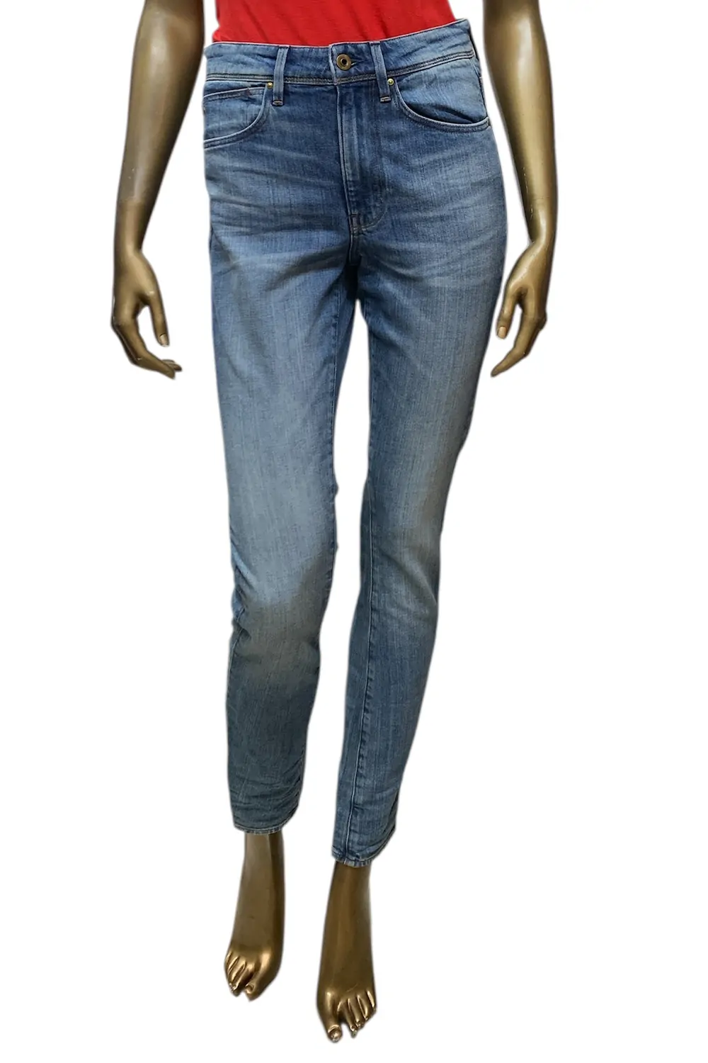 Дамски дънки G‑Star RAW Kafey High Skinny 8409162 16113‑41  Висока талия  Стеснен крачол  W27‑L32  Син