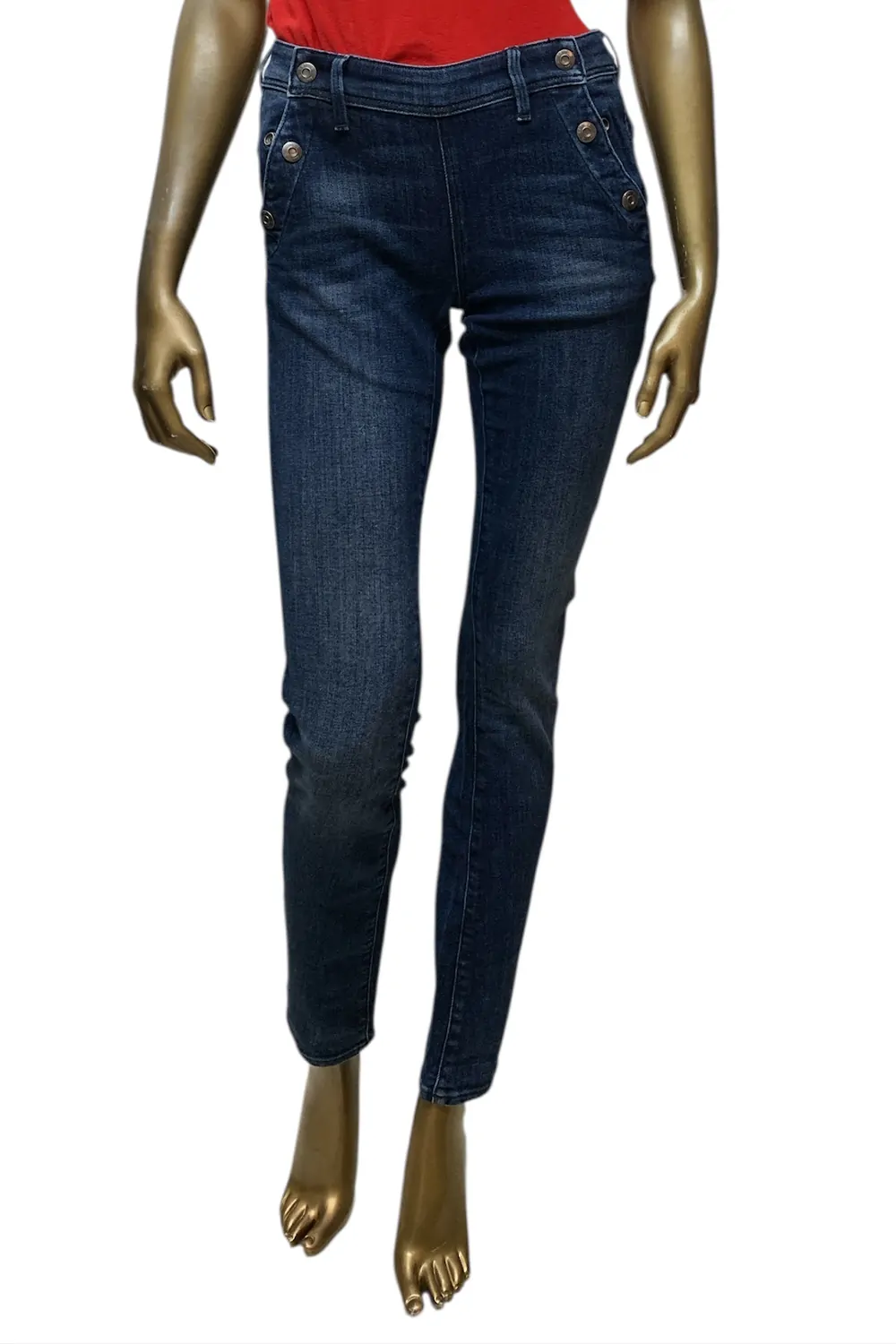 Дамски дънки G‑Star RAW Lynn Navy Mid Skinny  Тъмносин
