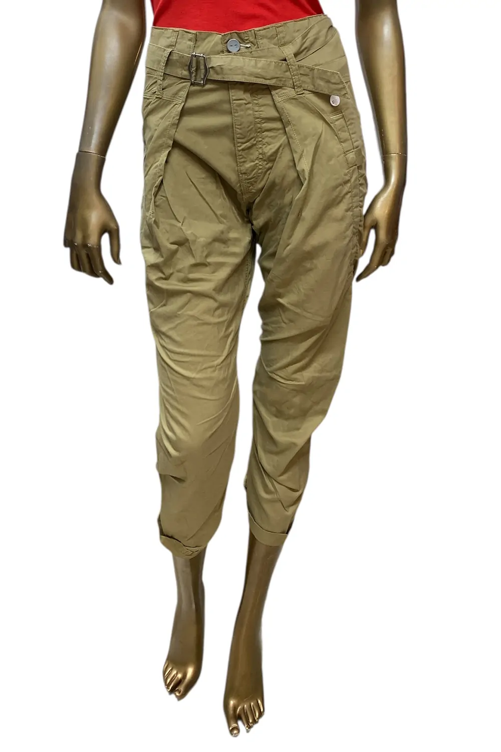 Дамски панталон G‑Star RAW East Art 3D Loose Tapered 3505449 16113-45  Средна талия  Стеснен крачол  W26‑L32  Светлокафяв