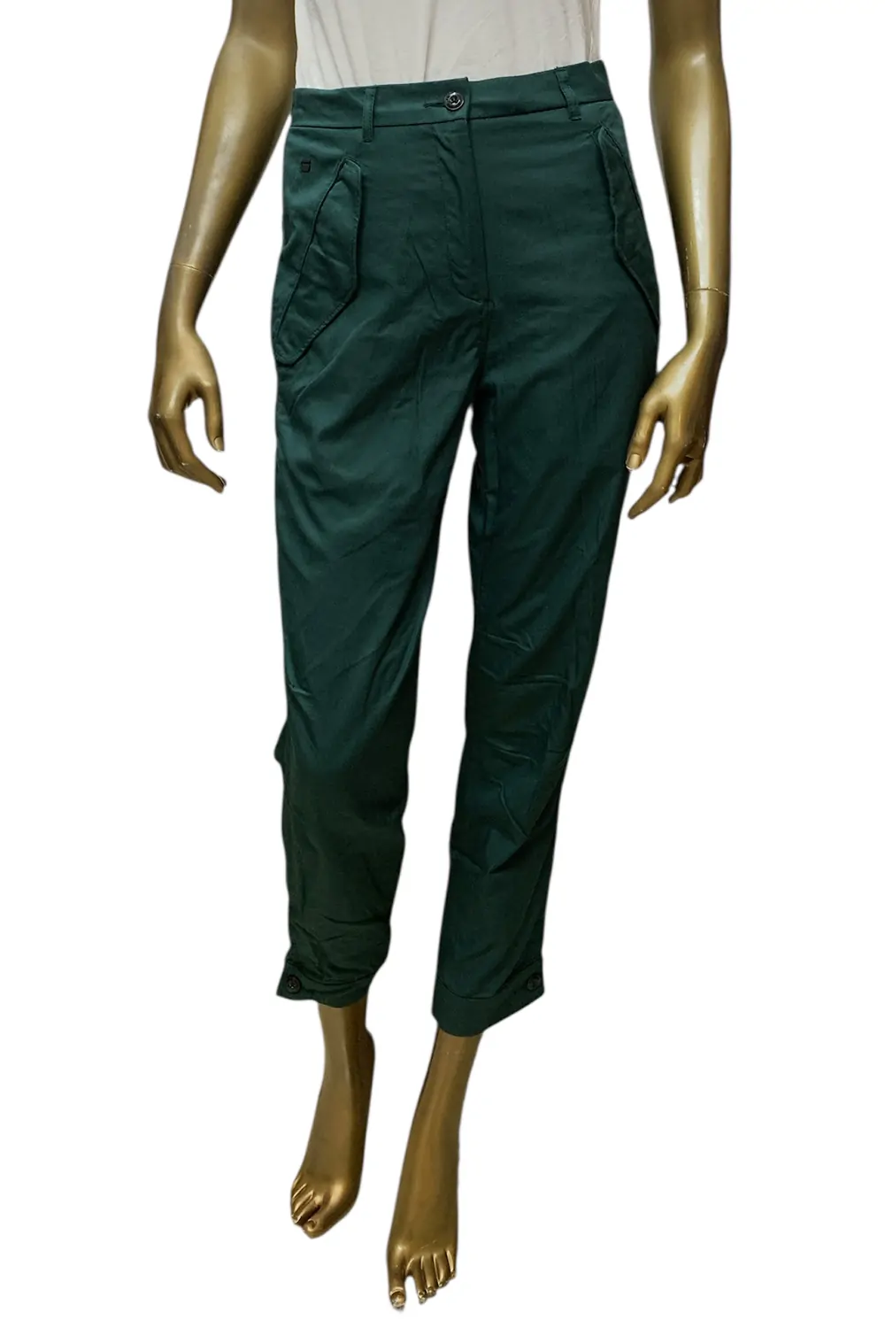 Дамски панталони G-Star RAW Rovic High Boyfriend Pant 8599928 16113-45  Висока талия  Стеснен крачол  W26-L32  Тъмнозелен