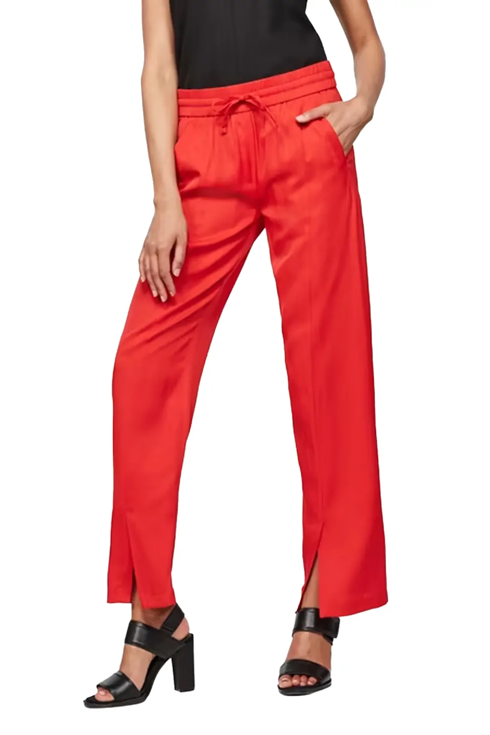 Дамски панталони G‑Star RAW Lanc Straight Slit  Червен