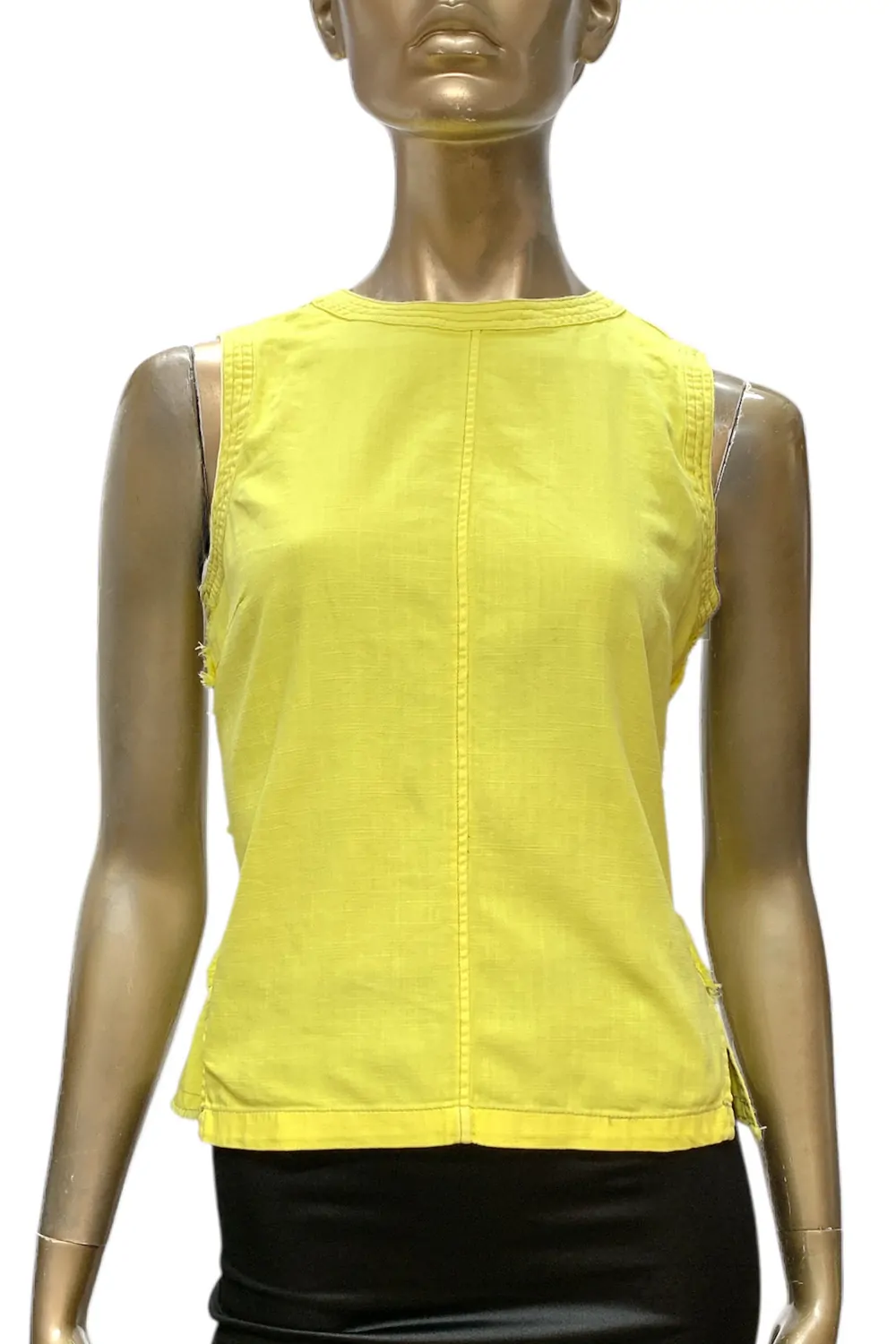 Дамски топ G-Star RAW DELINE Sleeveless Top 7417274 16113-46  Без ръкави  Ultra Light Weight Diamond Denim OD  Памук  S  Жълт