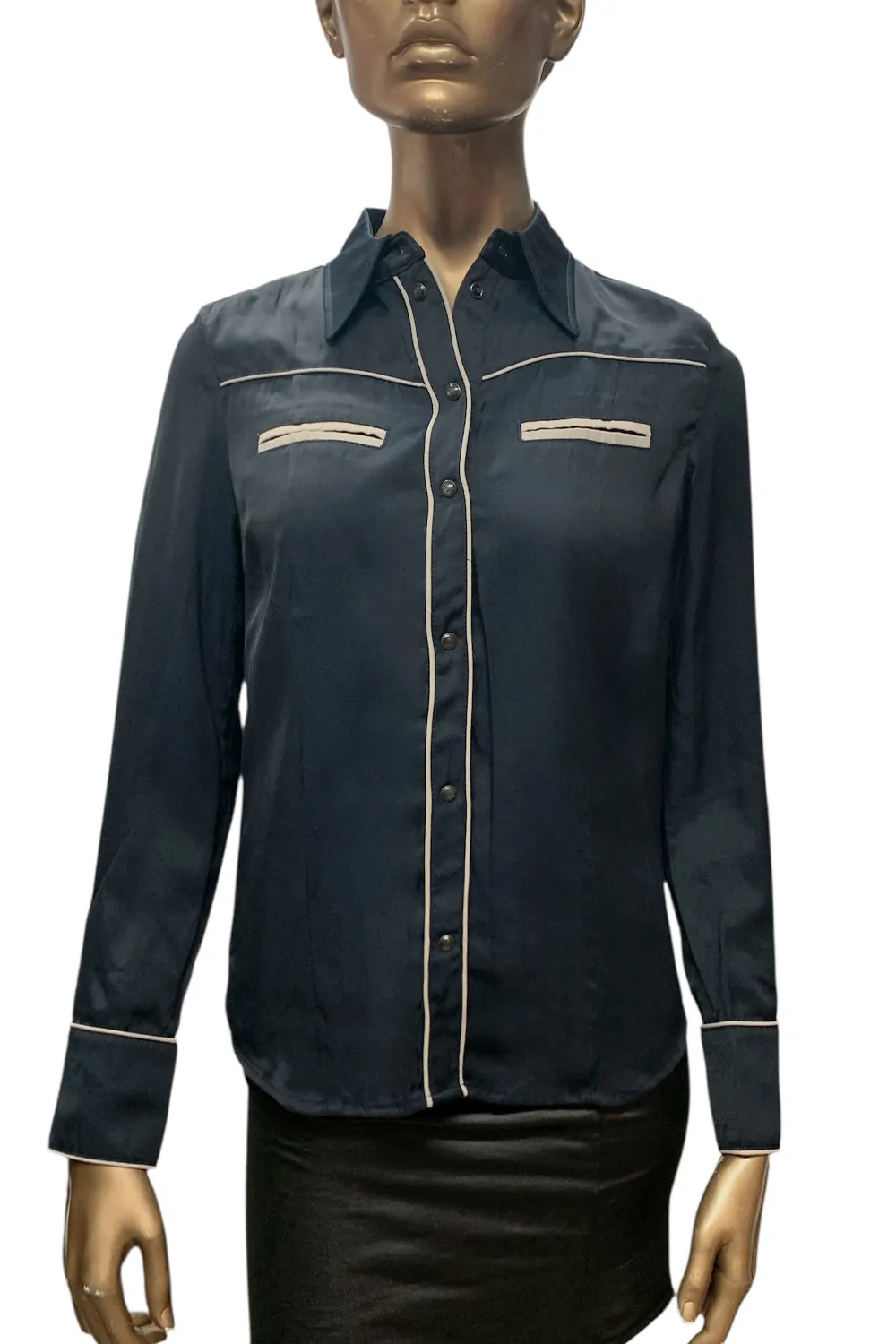 Дамска риза G-Star RAW Tacoma Straight Shirt 4000318 16113-47  Mata Twill  Памук  S  Тъмносин