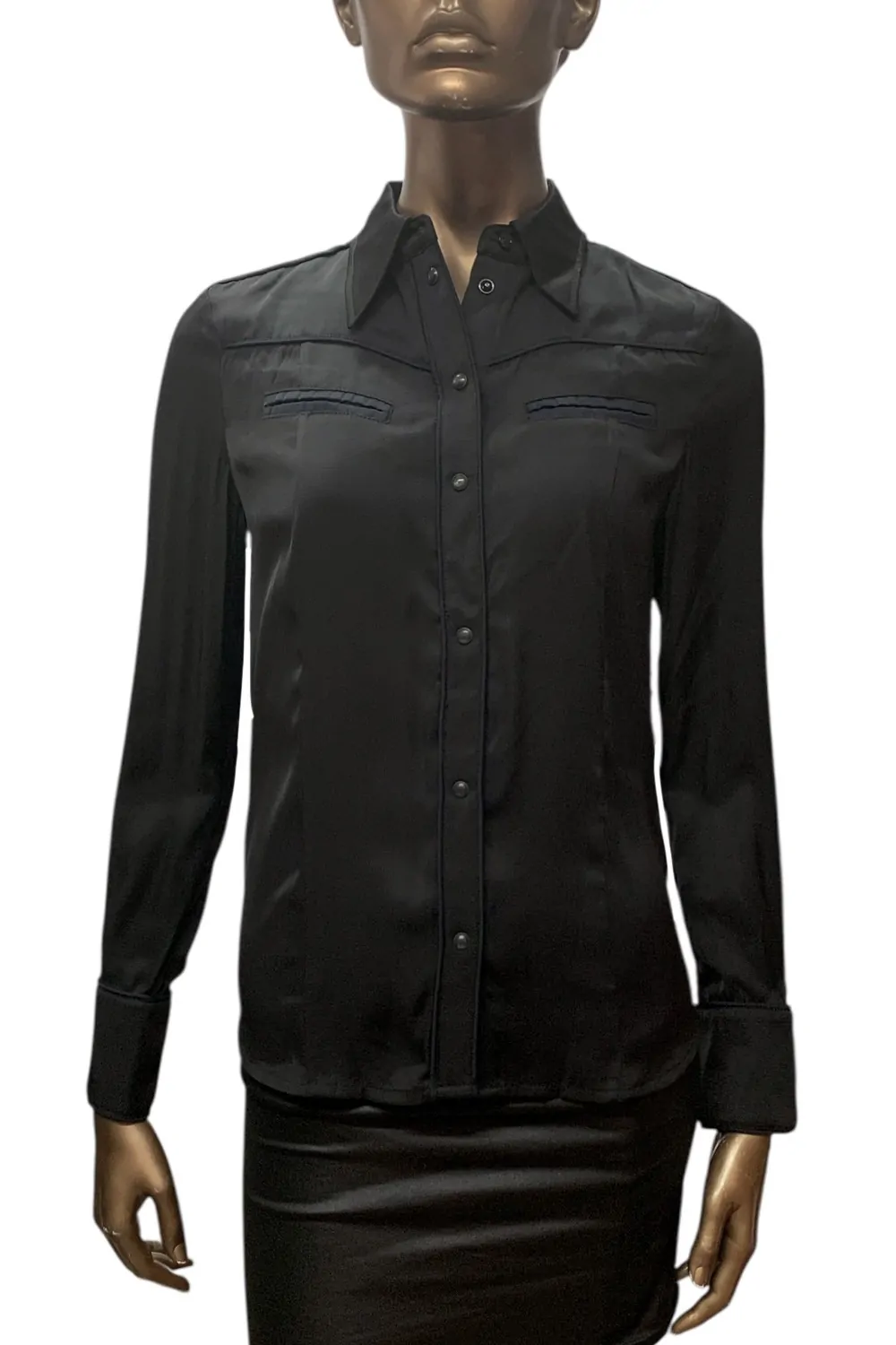 Дамска риза G-Star RAW Tacoma Straight Shirt 4000479 16113-47  Mata Twill  Вискоза  S  Черен