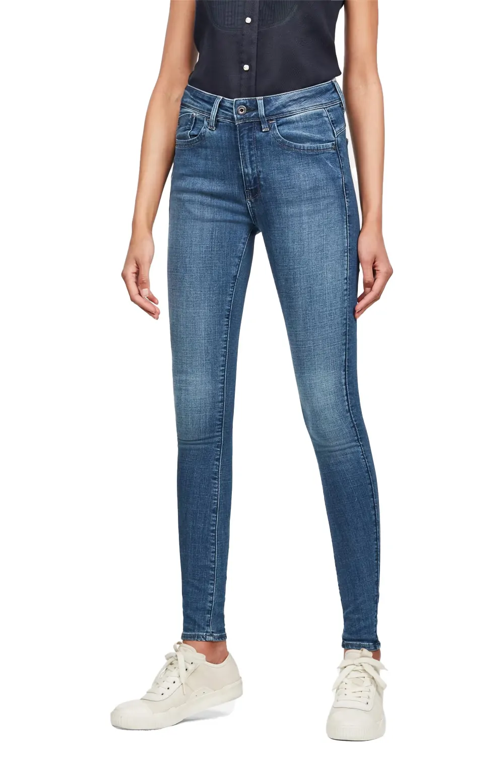 Дамски дънки G-Star RAW Lhana High Super Skinny 7931602 16113-18  Trender Ultimate Stretch  Памук  W27-L32  Син