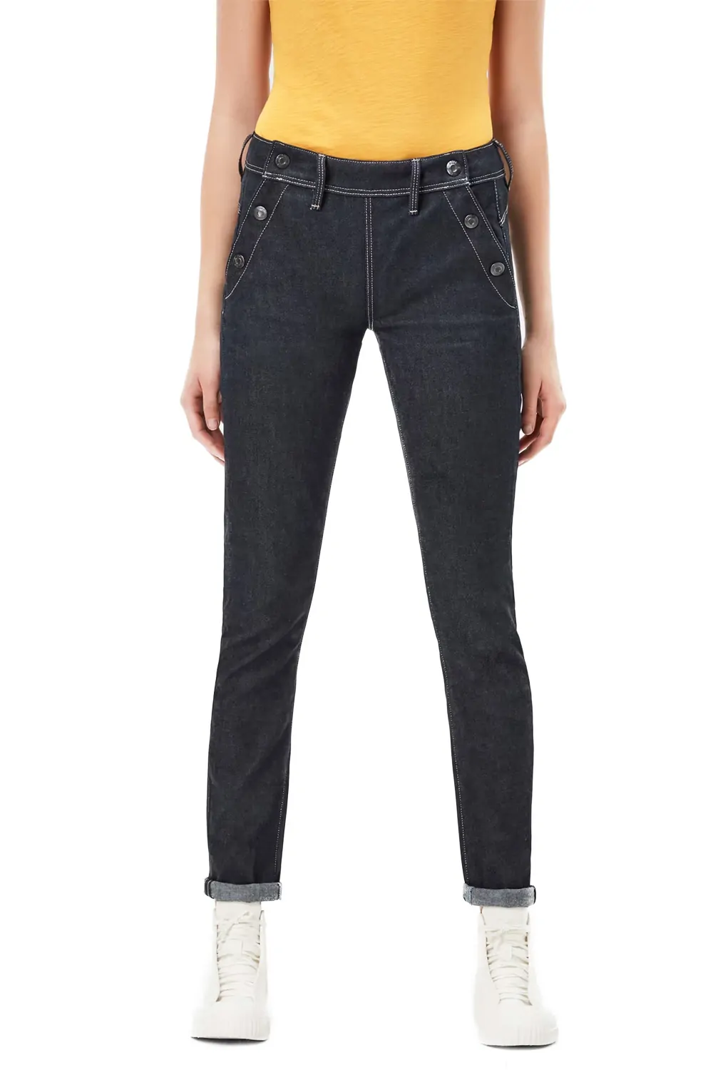 Дамски дънки G-Star RAW Lynn Mid Skinny 7790038 16113-18  Legend Stretch  Памук  W27-L32  Тъмносин