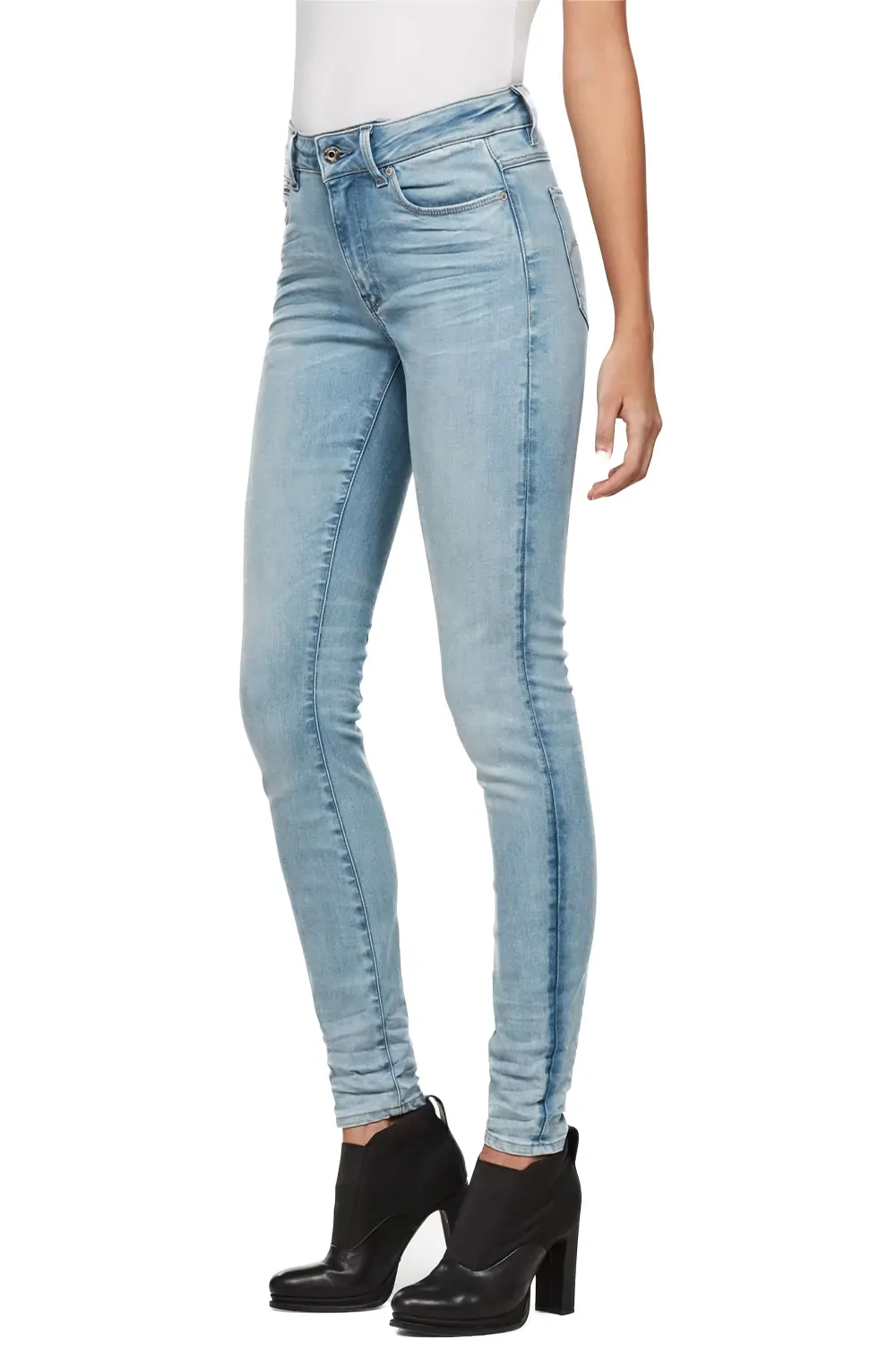 Дамски дънки G-Star RAW Shape High Super Skinny  Legend Ultimate Stretch  Светлосин