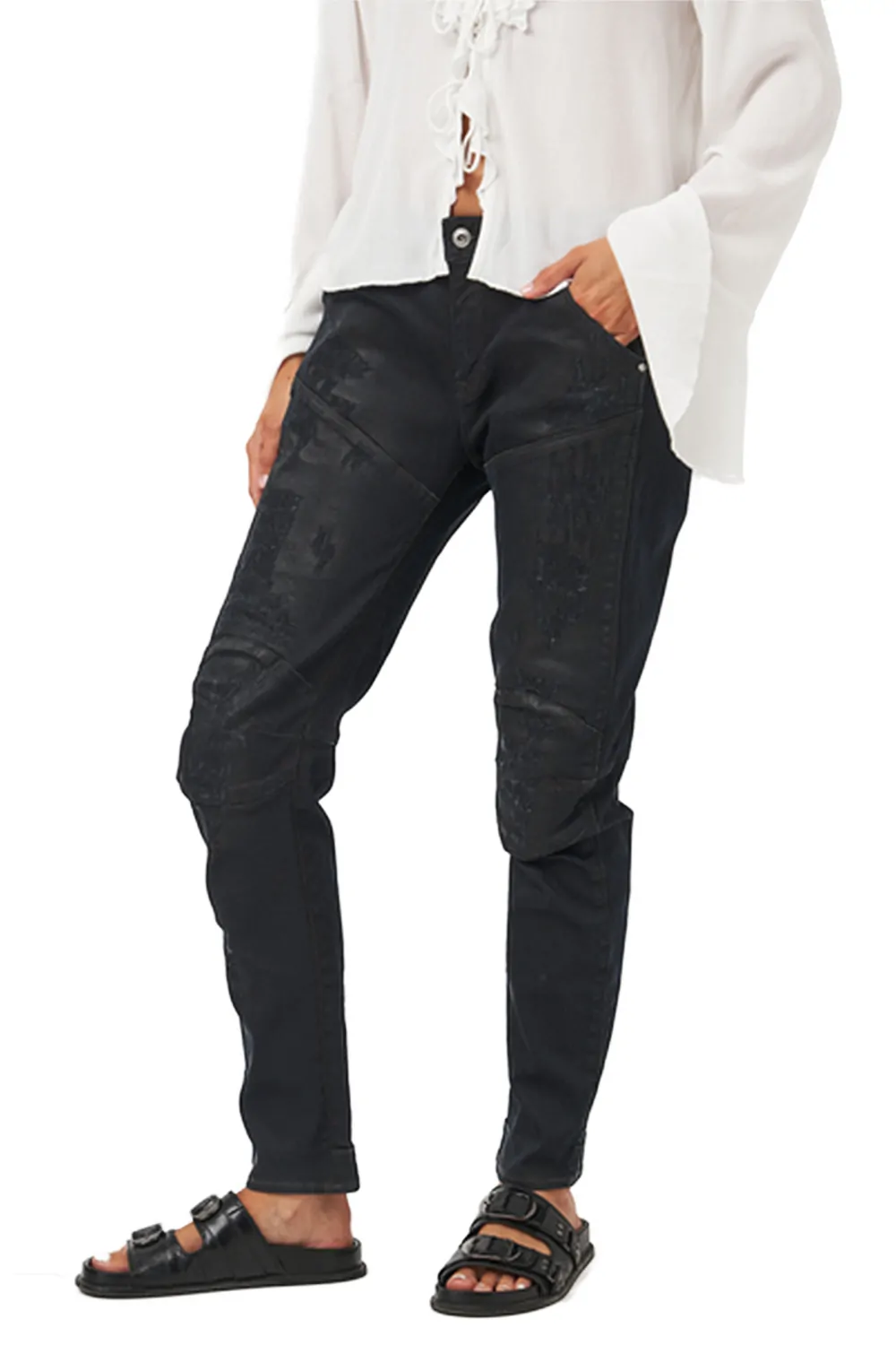 Дамски дънки G-Star RAW 5620 3D Low Boyfriend 8413875 16113-24  Pintt Stretch  Памук  W27-L32  Черен