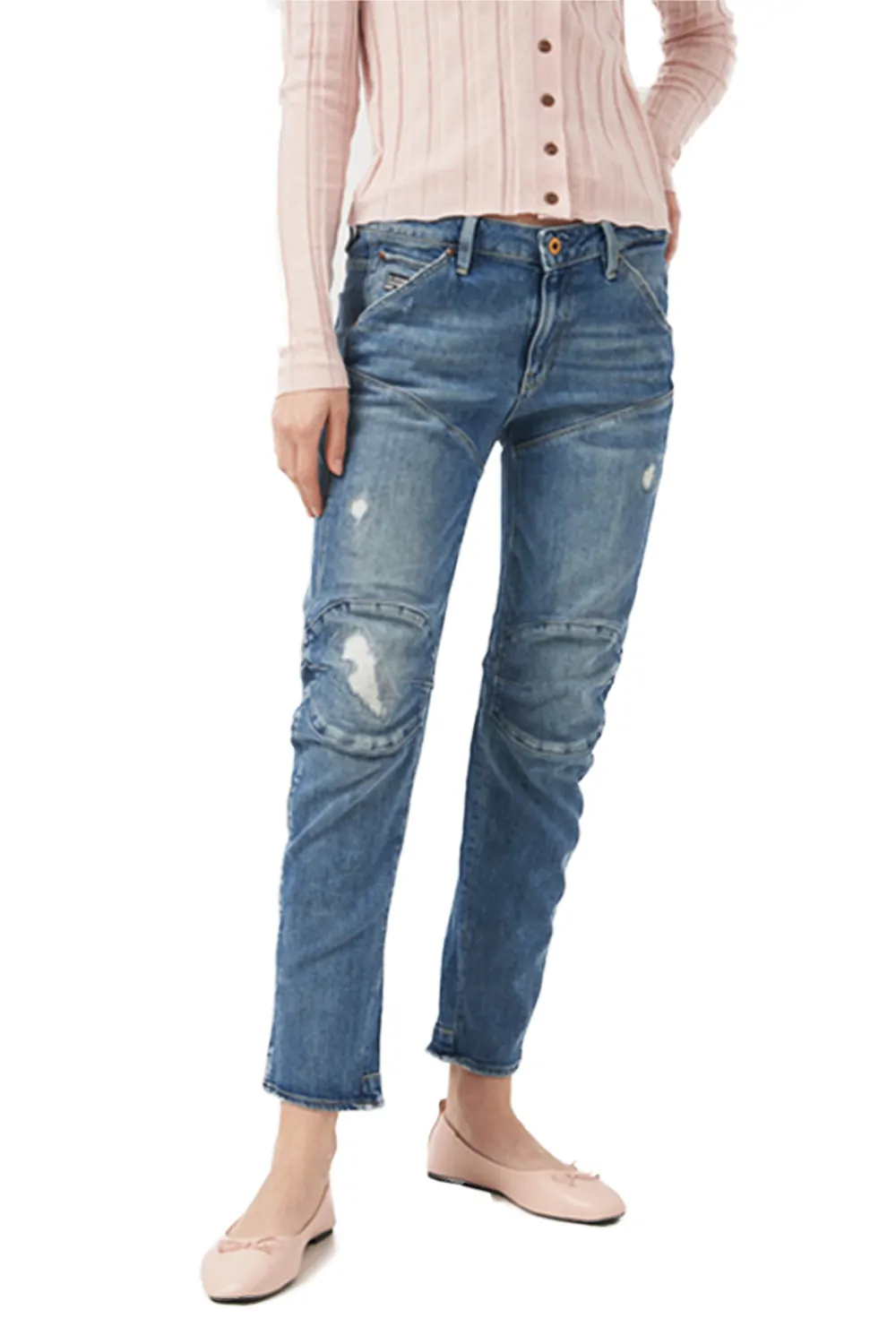 Дамски дънки G-Star RAW 5620 3D Low Boyfriend  Humber Stretch  Памук  Син
