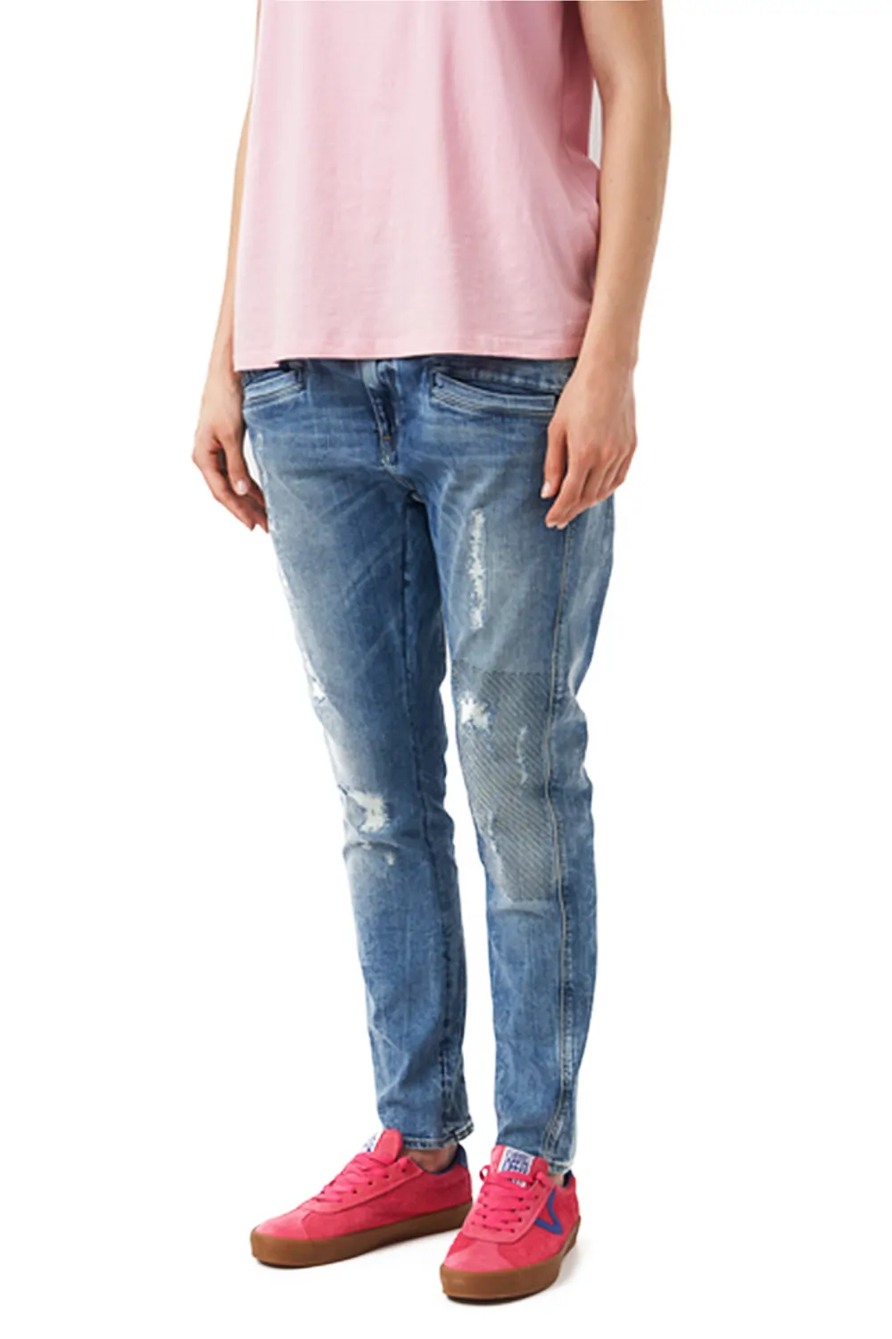 Дамски дънки G-Star RAW Dadin 3D Low Boyfriend 2708713 16113-29  Лек Stretch Denim  Памук  W26-L32  Син