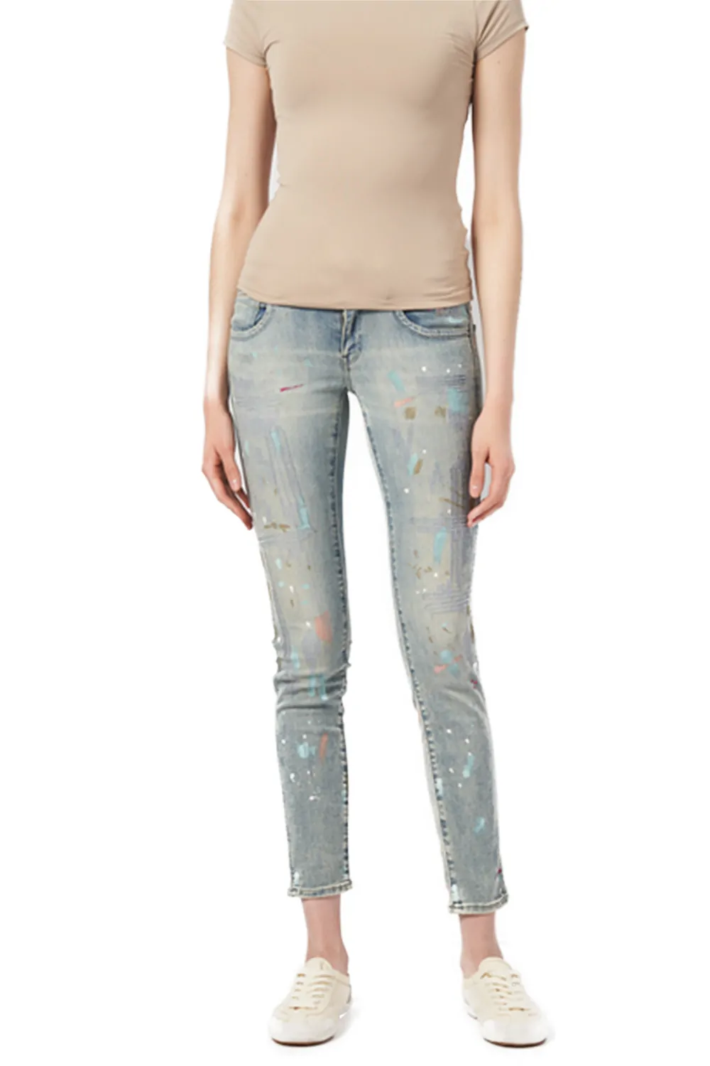 Дамски дънки G-Star RAW Lynn Zip Mid Skinny 6677468 16113-26  Elto Superstretch  Памук  W27-L32  Светлосин