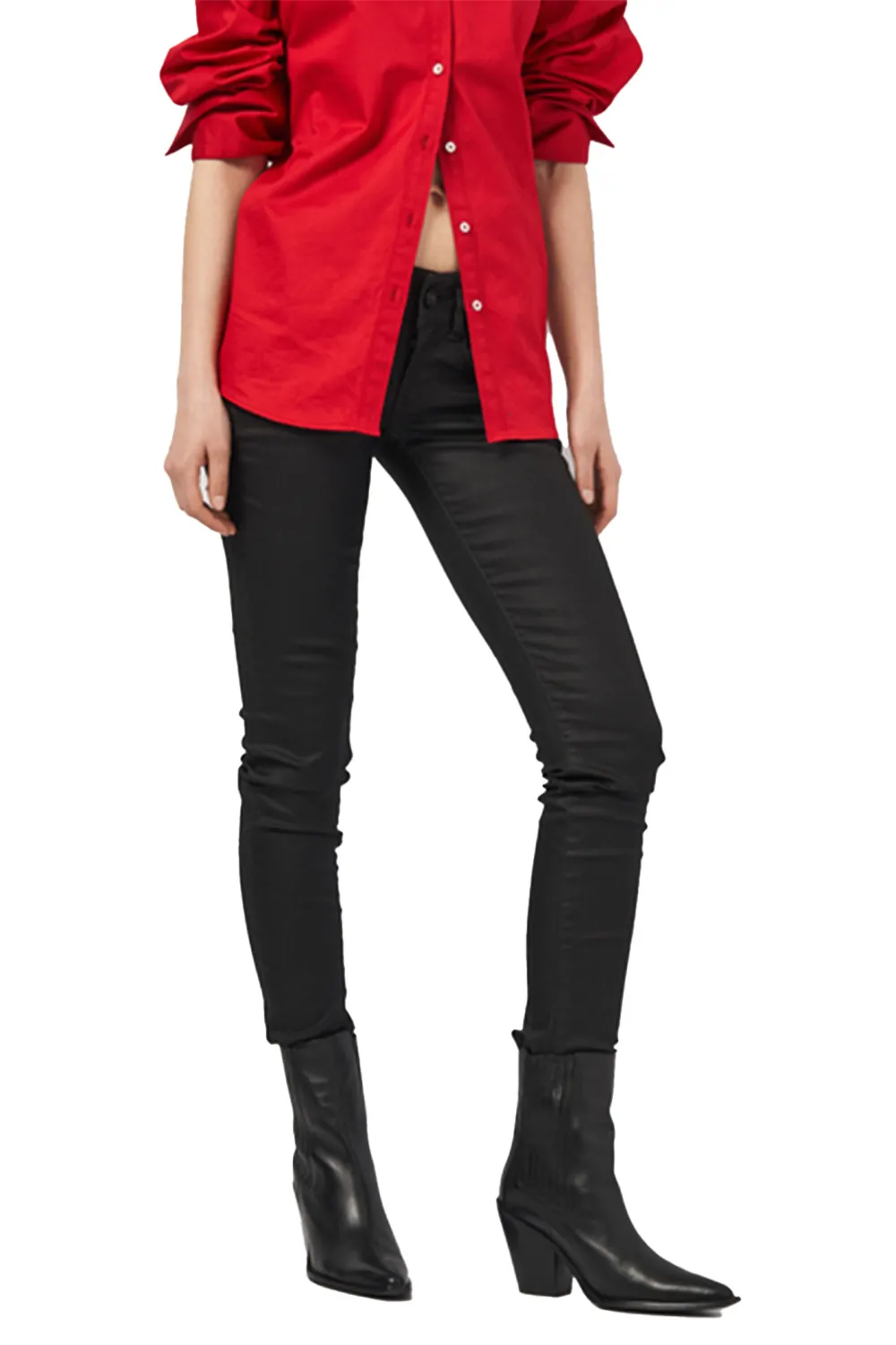Дамски дънки G-Star RAW Mid Cod Skin 2943839 16113-29  Mirror Superstretch  Памук  W31-L32  Тъмносин