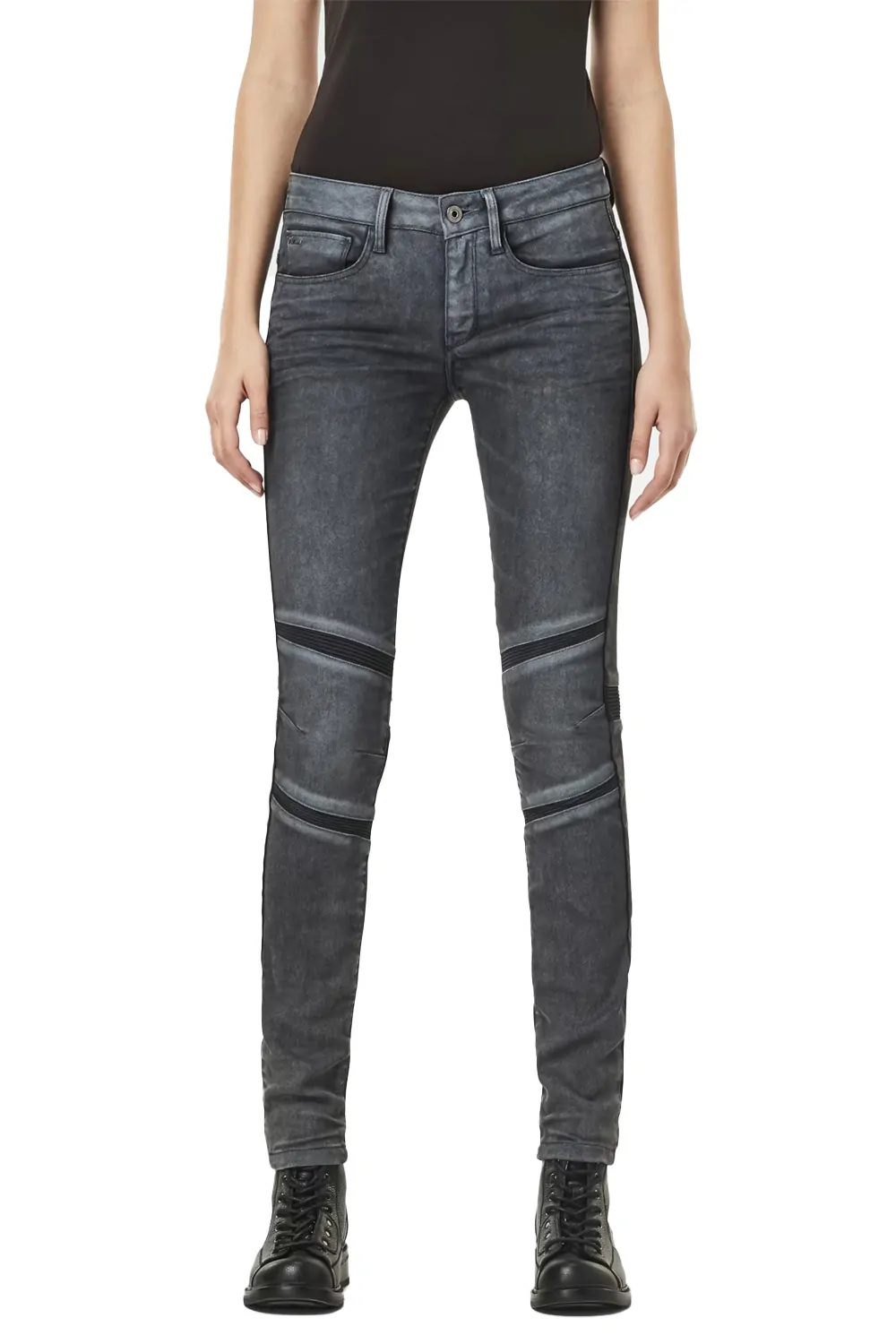 Дамски дънки G-Star RAW Motac Deconst 3D Mid Skinny 7703494 16113-29  Loomer Grey Recycled Stretch  Памук  W27-L32  Сив