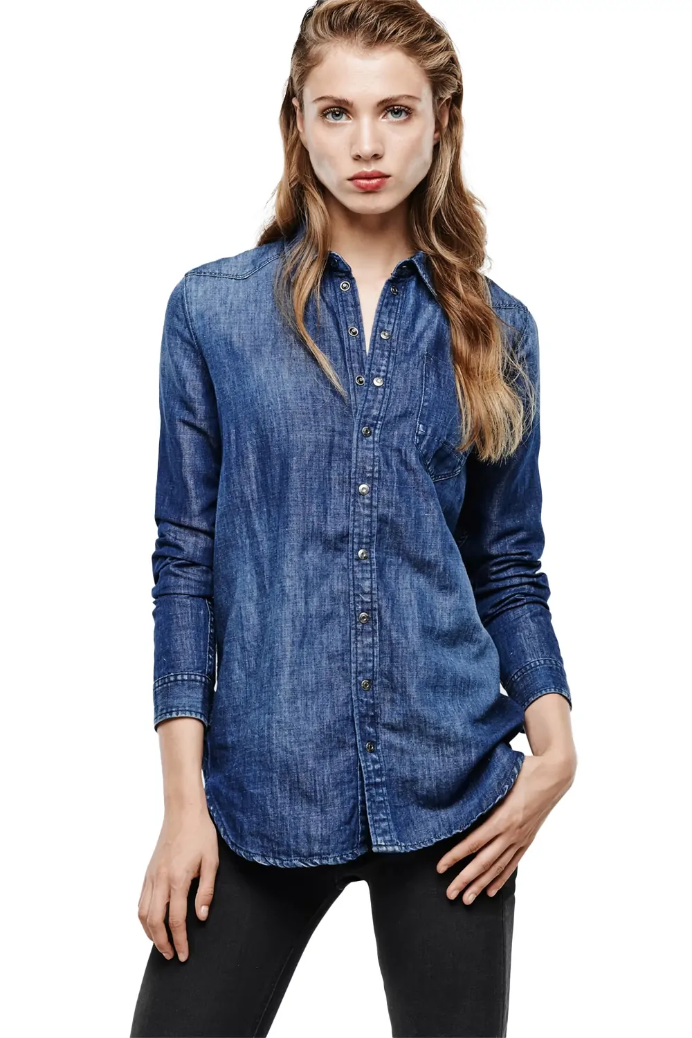 Дамска дънкова риза G-Star RAW Lancer Boyfriend Shirt  1849233 16113-44  Light Weight Tyr Denim  Памук  М  Светлосин
