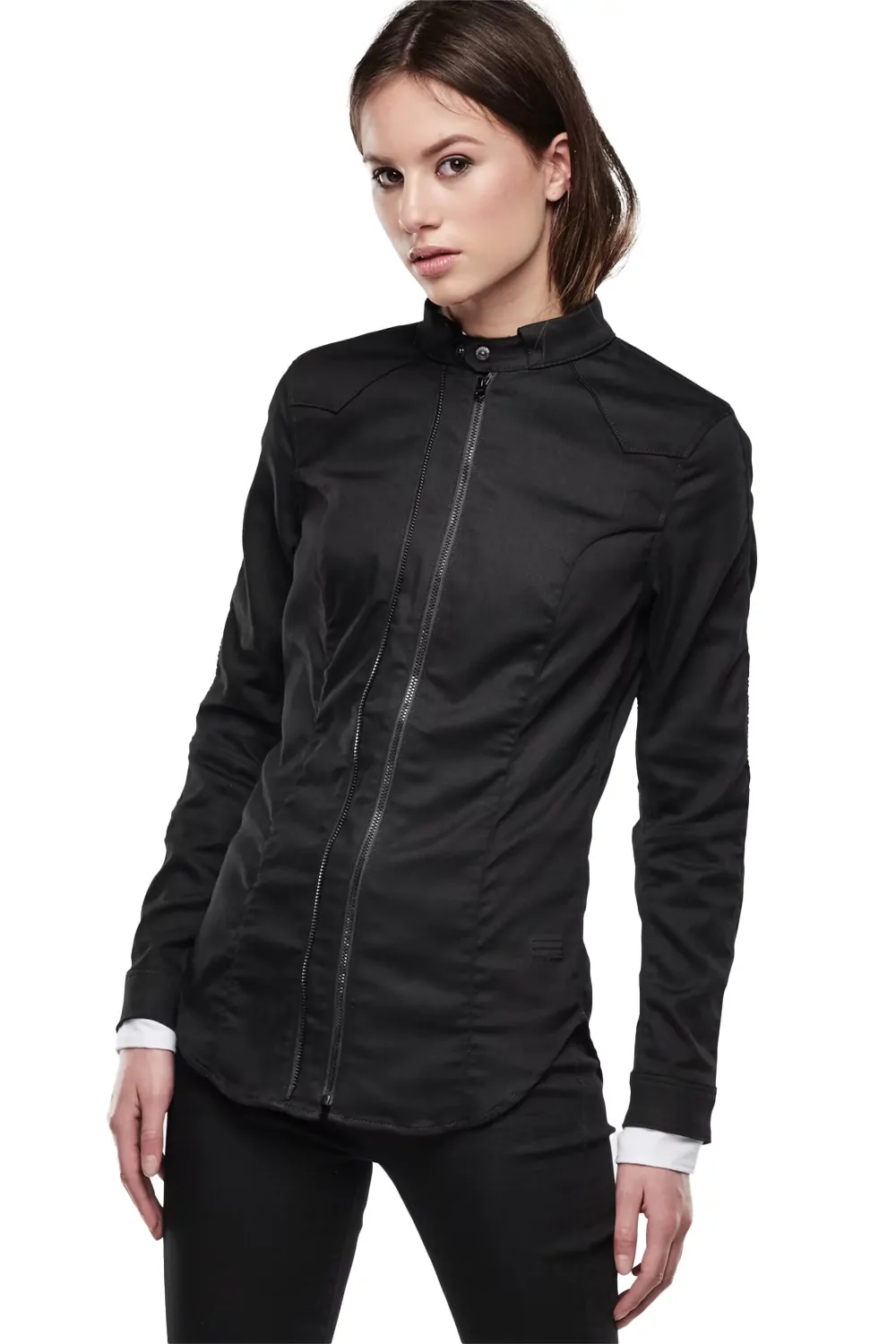 Дамска риза G-Star RAW 5620 Custom Slim Shirt 2617947 16113-44  Black Super Stretc  Памук  М  Черен