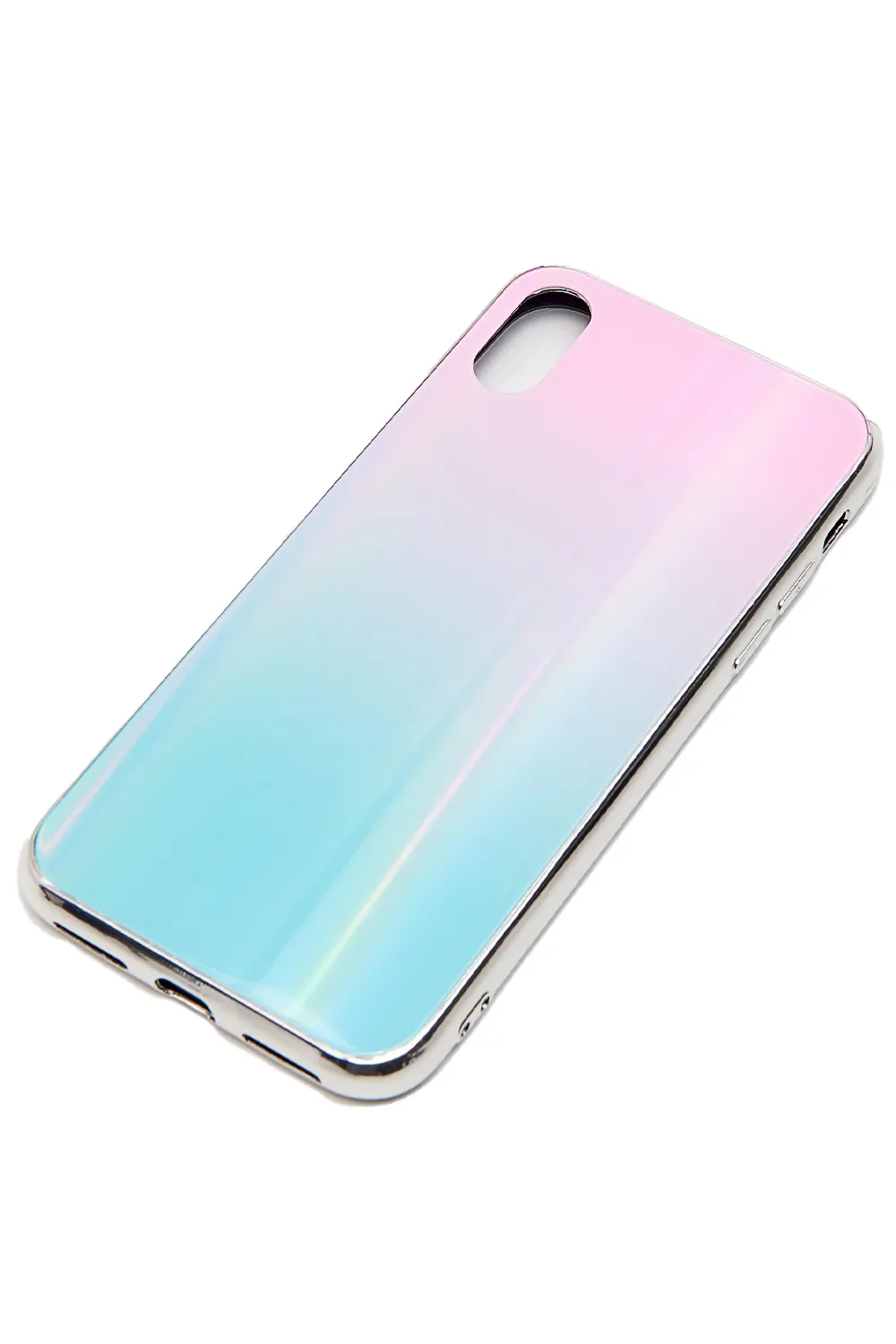 Калъф за телефон House Brand 9280742 16121-17  iPhone X  Стъкло и TPU  Небесено синьо