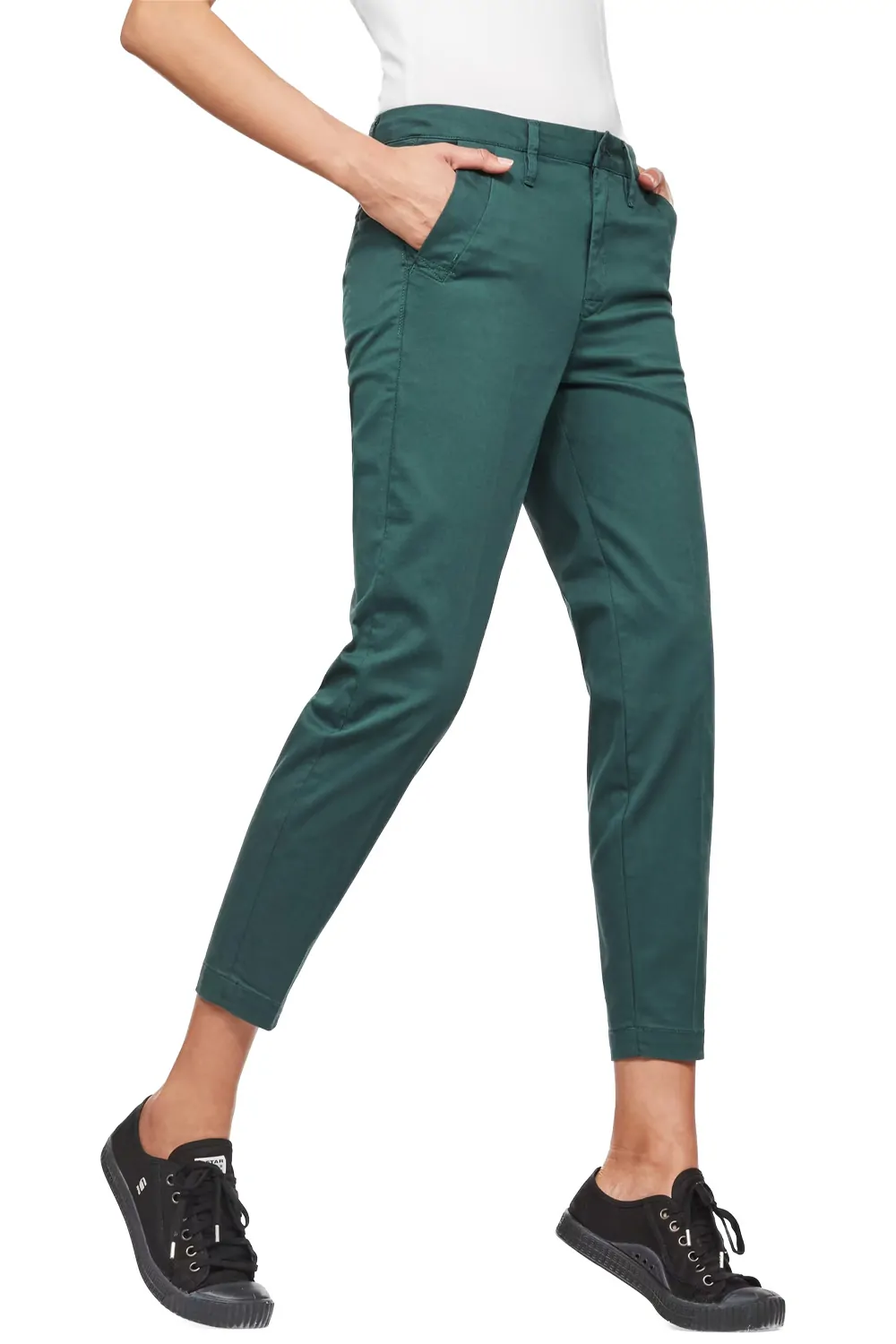 Дамски панталон G-Star RAW Bronson Mid Waist Skinny Chino 6481703 16113-48  King Stretch BT  Памук  W28-L32  Зелен