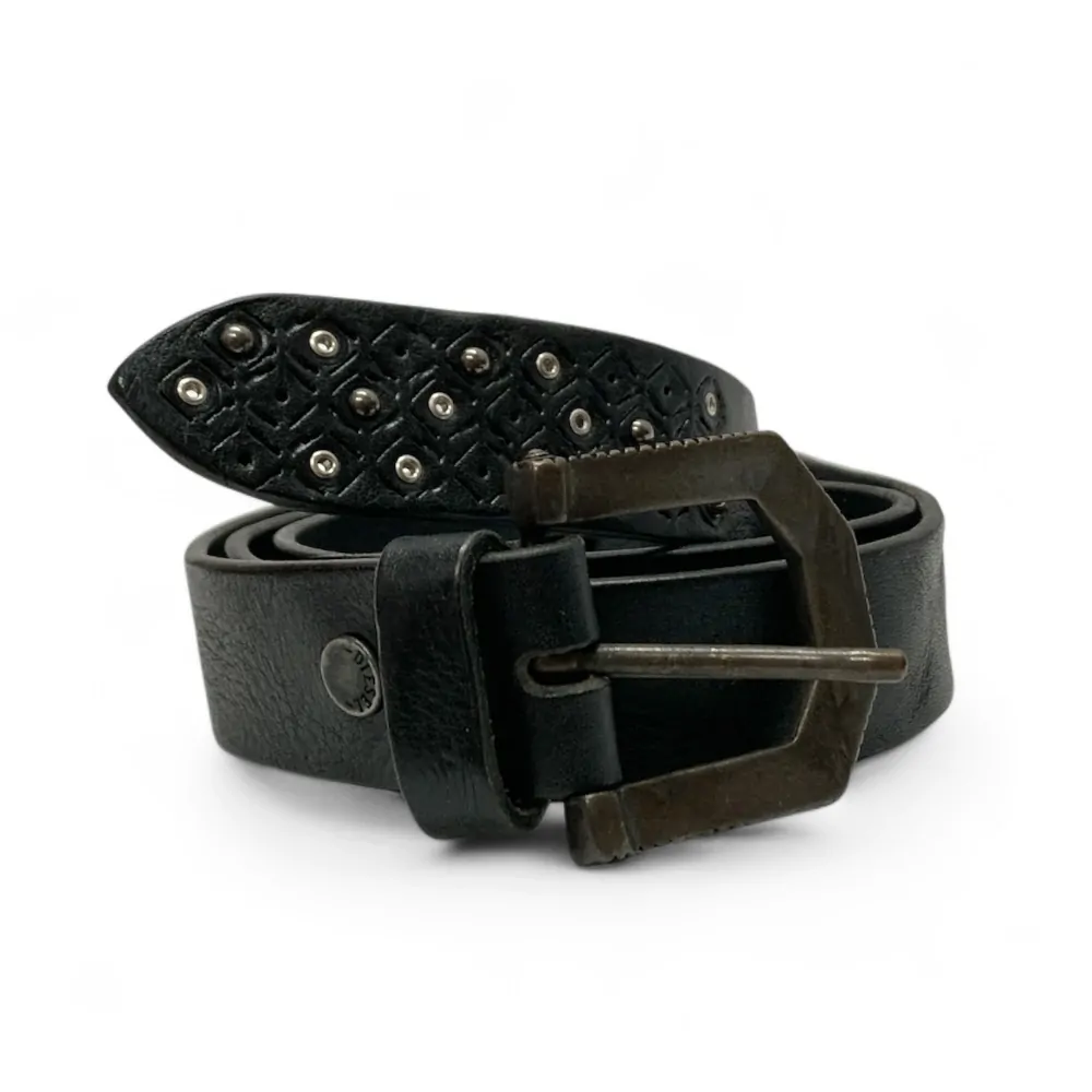 Унисекс кожен колан Diesel 7001745 16121-19  Embossed pattern  Метални капси  Естествена кожа  90  Черен