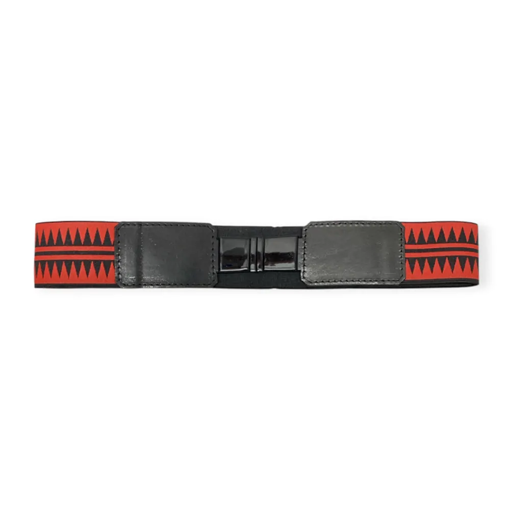Дамски колан Diesel  7001430 16121-21  Широк дизайн  Текстил  Диаметър 36 ndash 37 cm  Ширина 5 см  Червен Черен