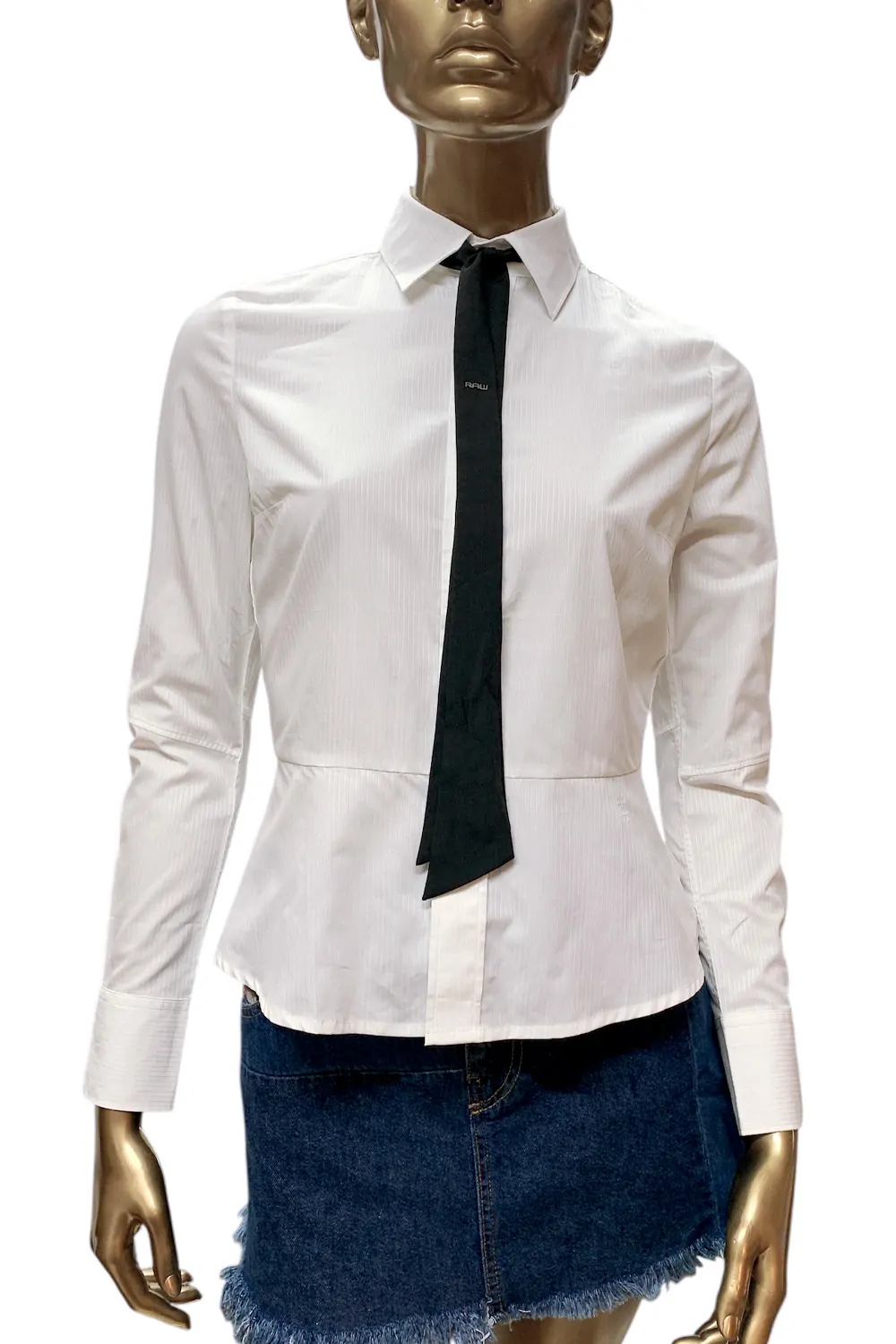 Дамска риза G-Star RAW CORE 3D SHELL Shirt 7425549 16121-16  Light Weight Lura Stripe  Памук  S  Бял