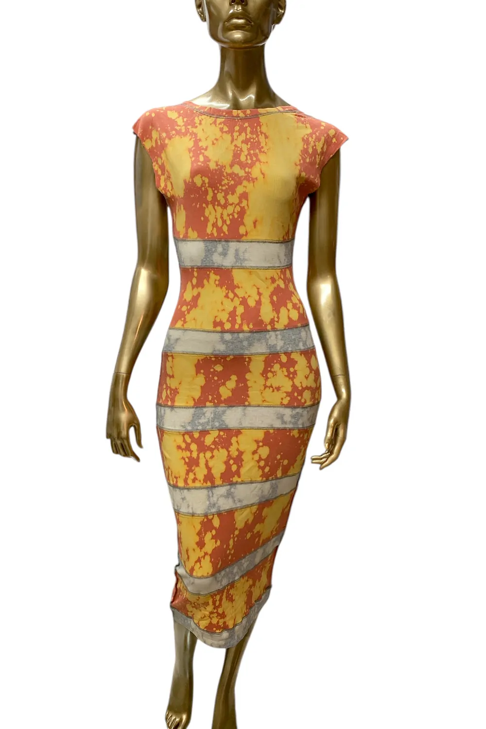 Дамска дълга рокля Diesel 0011050 16121-31  Long Open Back Dress  Памук  Оранжев