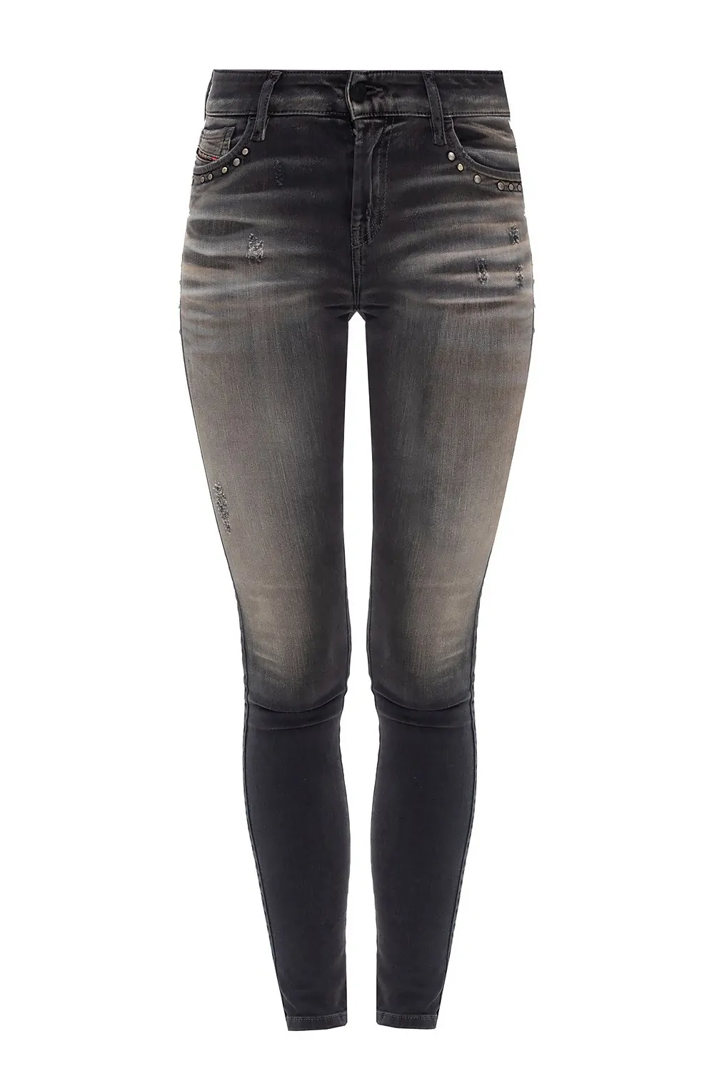Дамски дънки Diesel Slandy Slim Fit 4235124 16121-36  Distressed ефект  Памук  W29  Сив