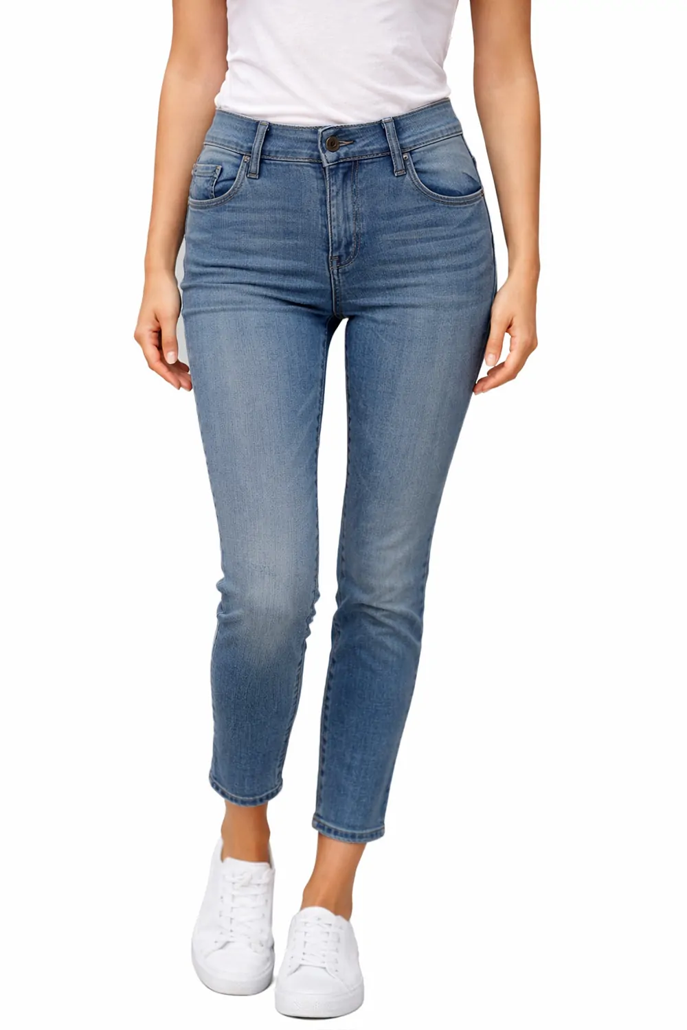 Дамски дънки Diesel 6001311  Slim Fit  Distressed  Висока талия  Памук  W27  Син  16121-44