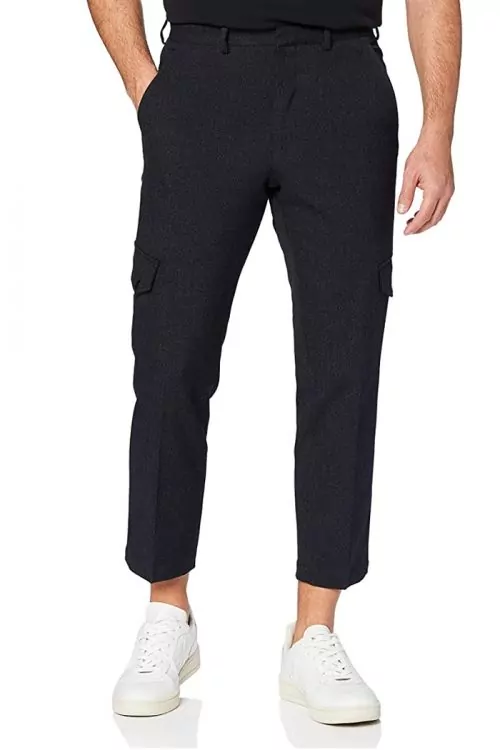 Мъжки карго панталони Find  Skinny  Черен