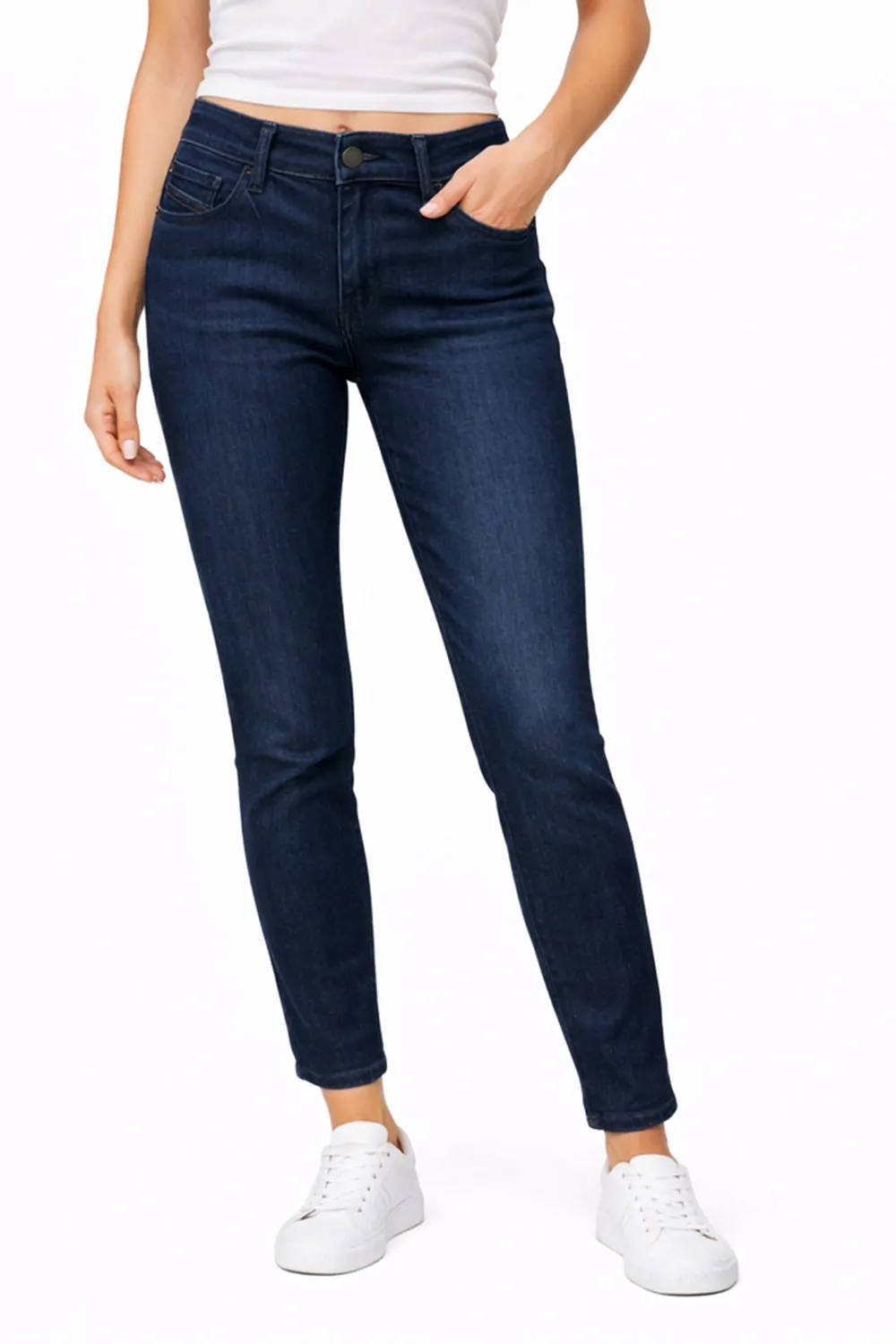 Дамски дънки Diesel 1001558  Skinny Fit  Средна талия  Памук  W29  Тъмносин  16121-45 50