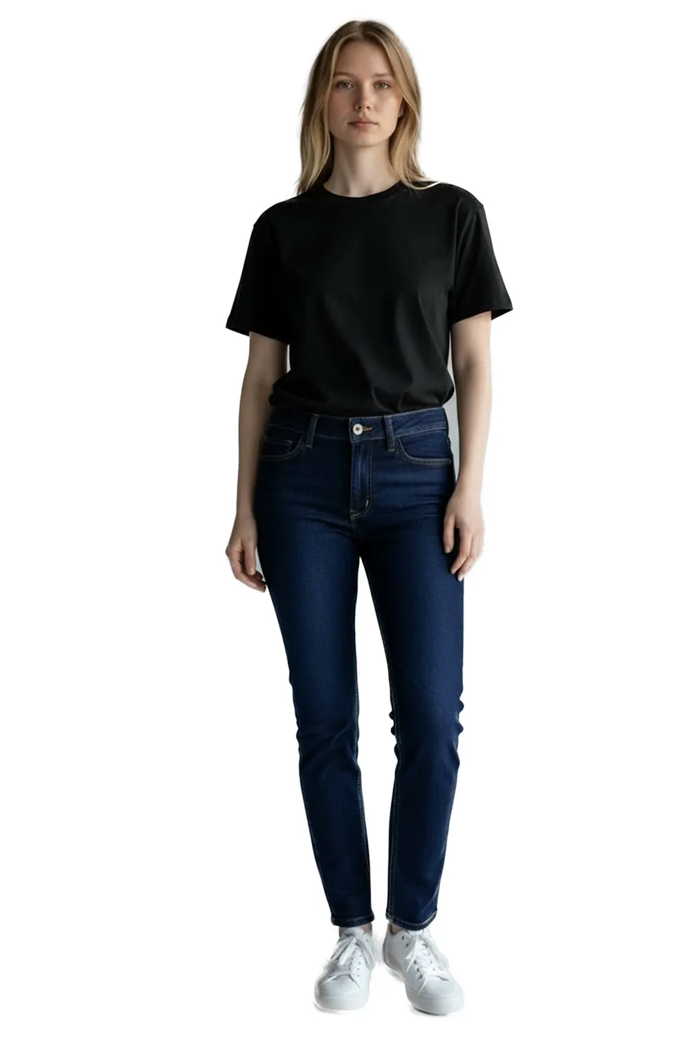 Дамски дънки Diesel 6001351  Skinny Fit  Средна талия  Памук  W23  Тъмносин  16121-45