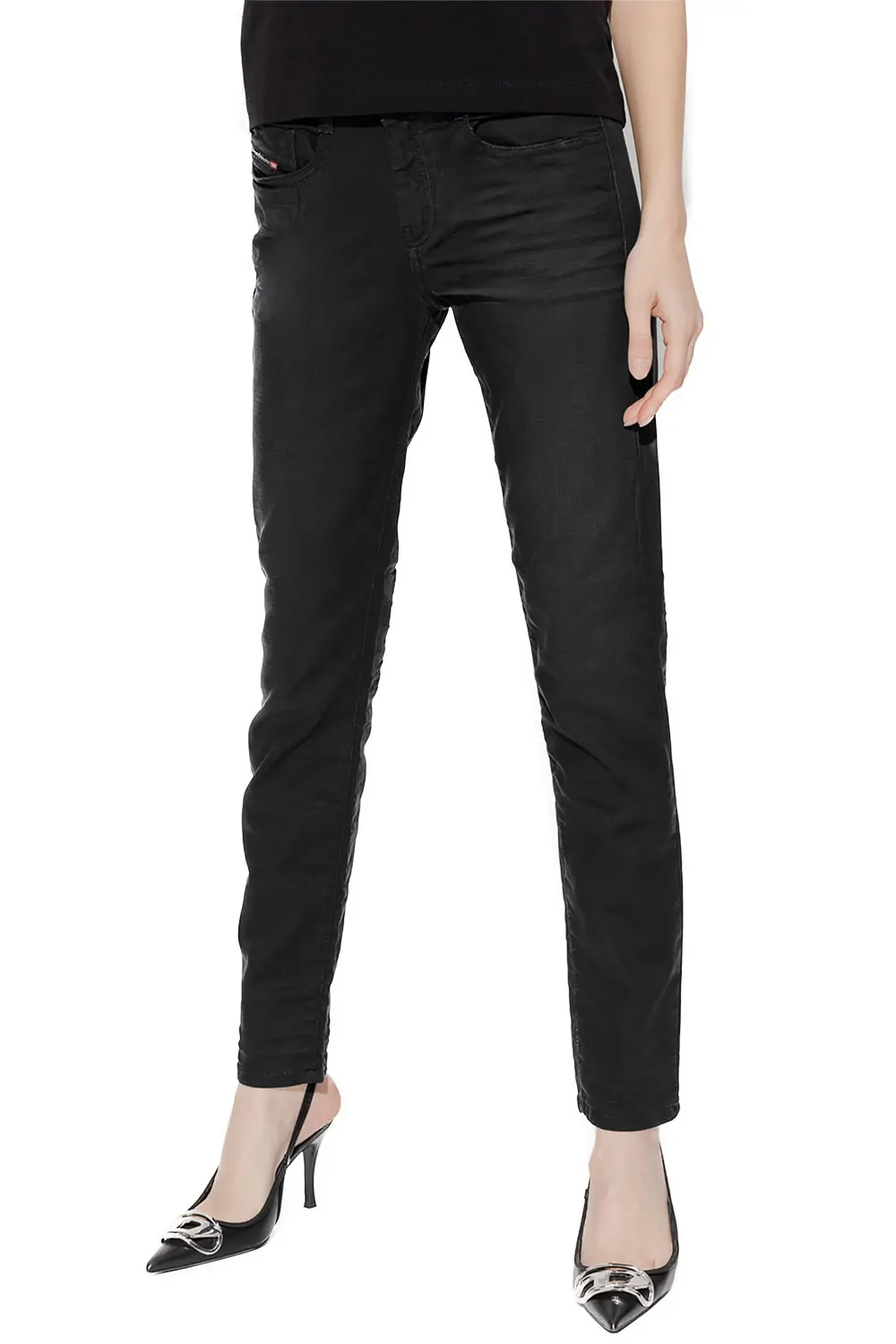 Дамски дънки Diesel D-Ollies-NE Sweat 2001285  Деним тип sweat  Памук  W26  Черен  16121-47