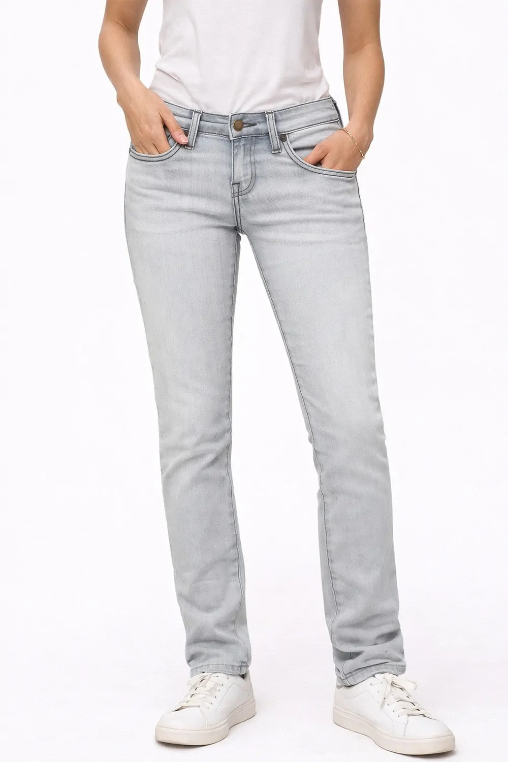 Дамски дънки Diesel Skinzee Low 1231059  Skinny Fit  Ниска талия  Памук  W27  Светлосив  16121-47