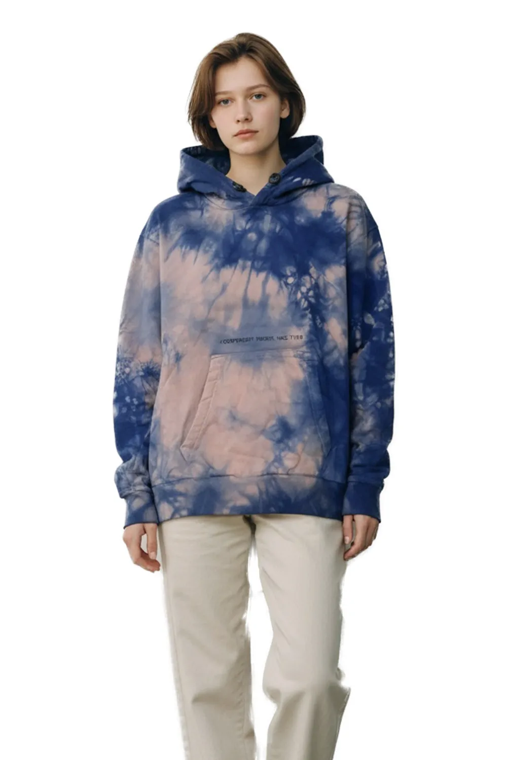 Дамски суитшърт Diesel Tie Dye 6001518  Шампа с надпис  Качулка  Памук  S  Син Розов  16121-46